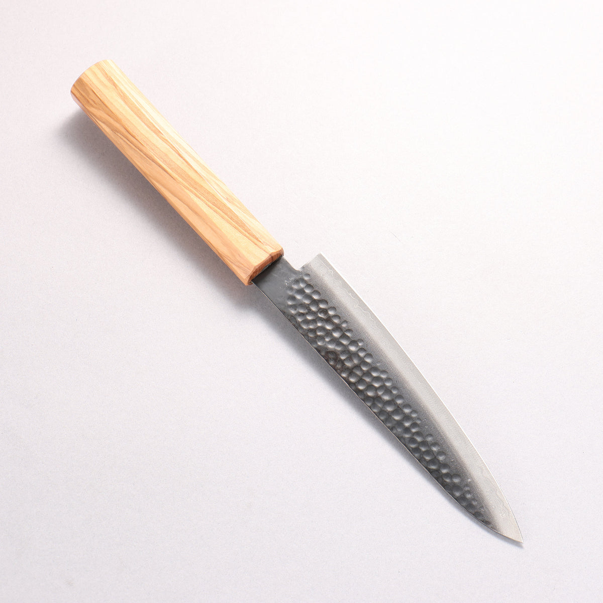 翁流 VG10 鎚目 大馬士革紋 黑染 多用途小刀 150mm 橄欖樹 握把