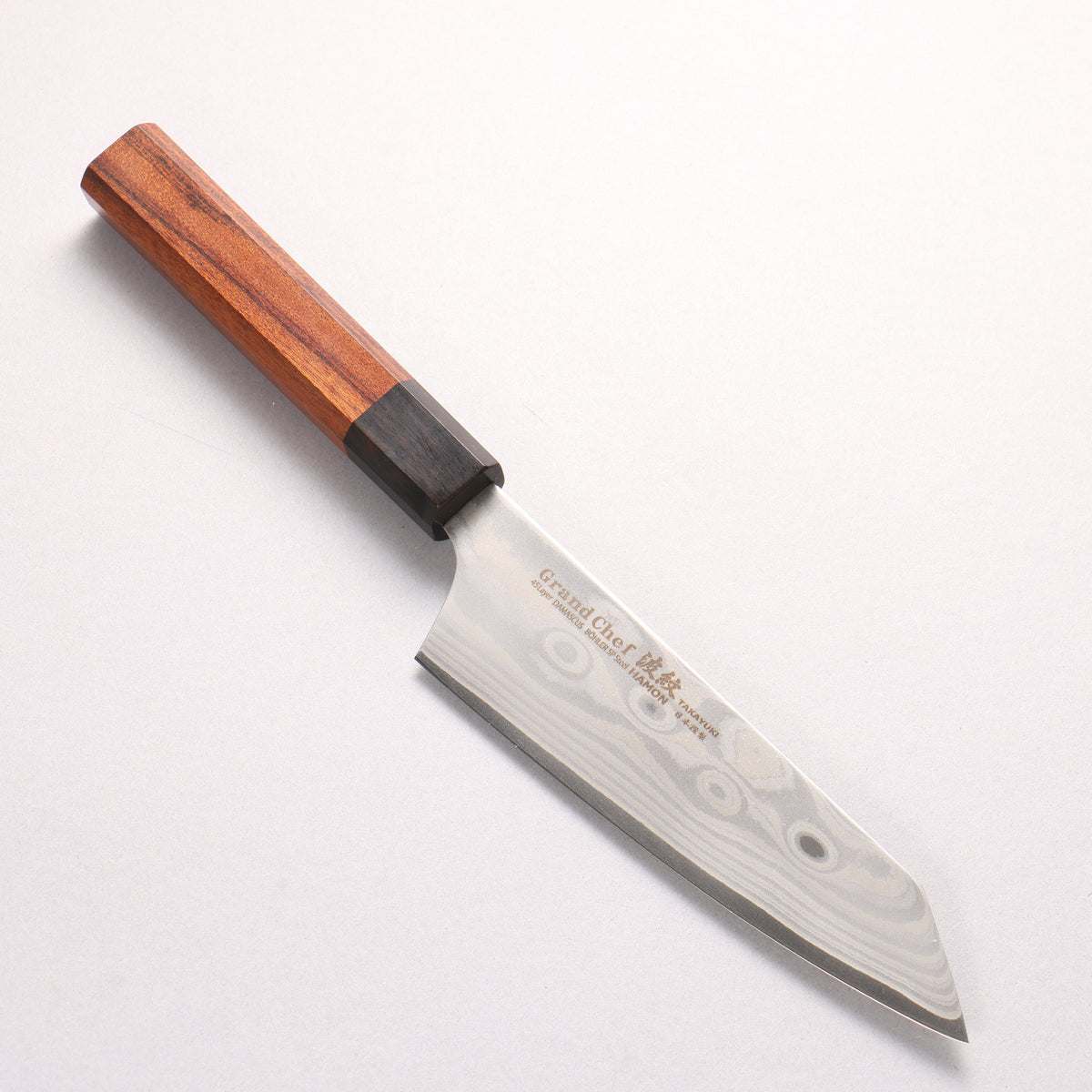 堺 孝行 大廚系列 波紋 Böhler SP 鋼 45層大馬士革紋 劍型三德刀 160mm 紫檀木(口輪:黑合成木) 握把