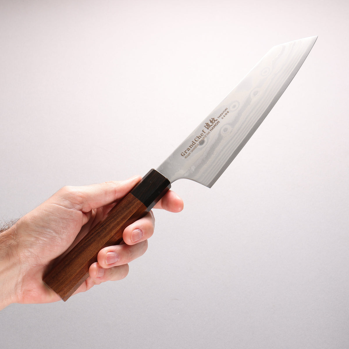 堺 孝行 大廚系列 波紋 Böhler SP 鋼 45層大馬士革紋 劍型牛刀 190mm 紫檀木(口輪:黑合成木) 握把