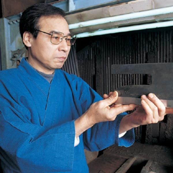 堺 孝行 白虎 白鋼一號 先丸蛸引 300mm 黑檀 握把 附刀鞘 - 清助刃物