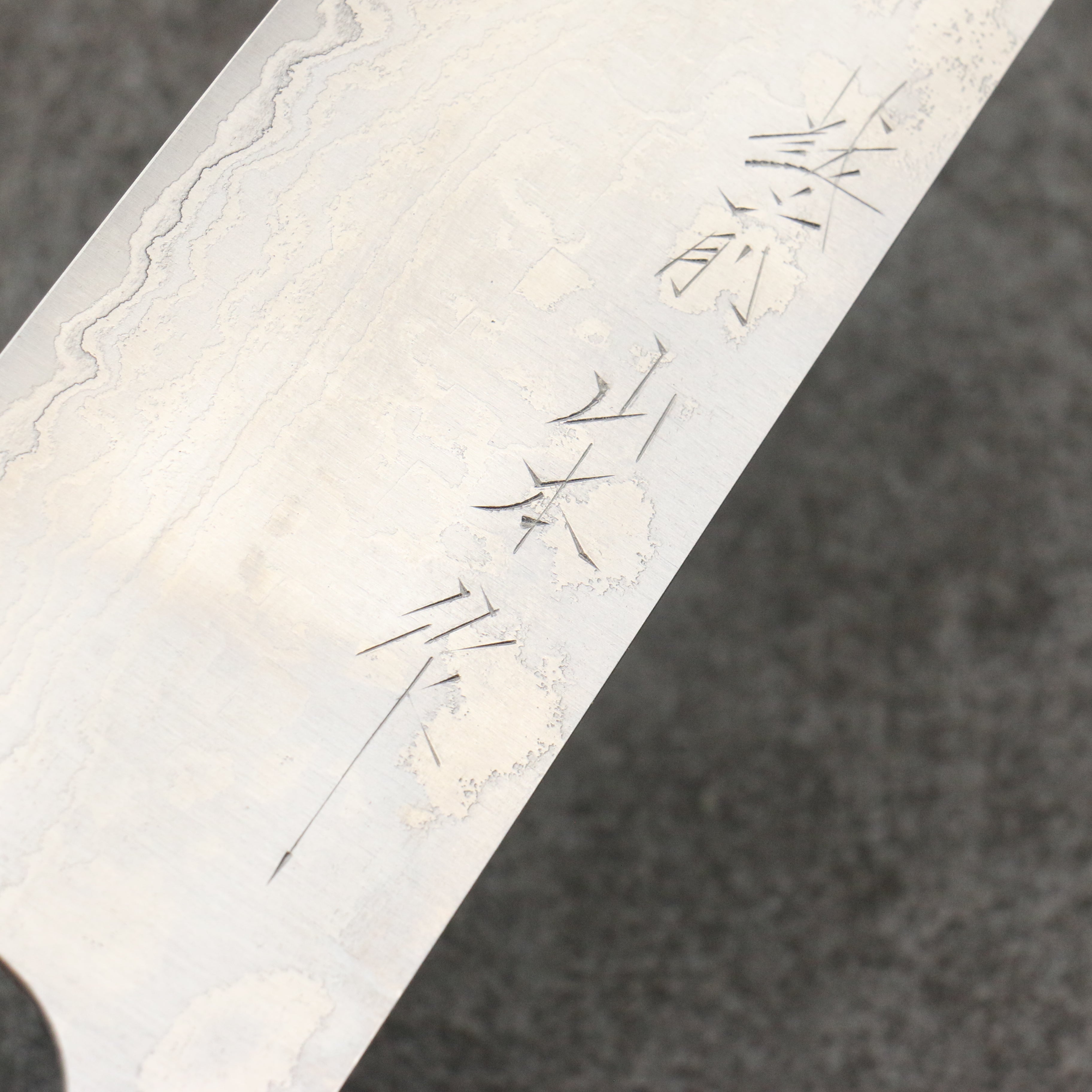 山本 直 SG2 大馬士革紋 打磨處理 文化刀 180mm 紫檀木(口輪:黑合成木) 握把 - 清助刃物