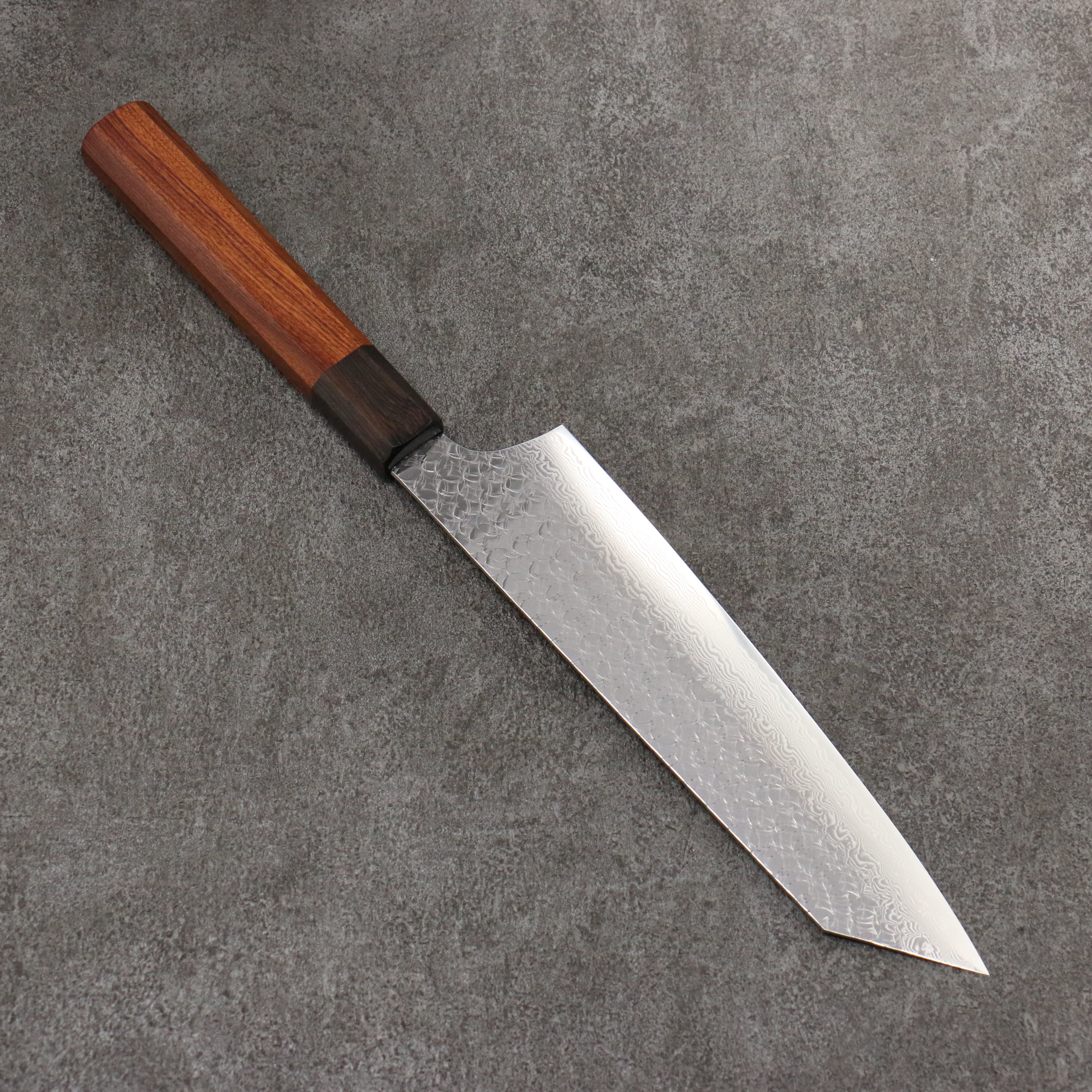 堺 孝行 SG2 鎚目 大馬士革紋 切付牛刀 190mm 紫檀木(口輪:黑合成木) 握把 - 清助刃物