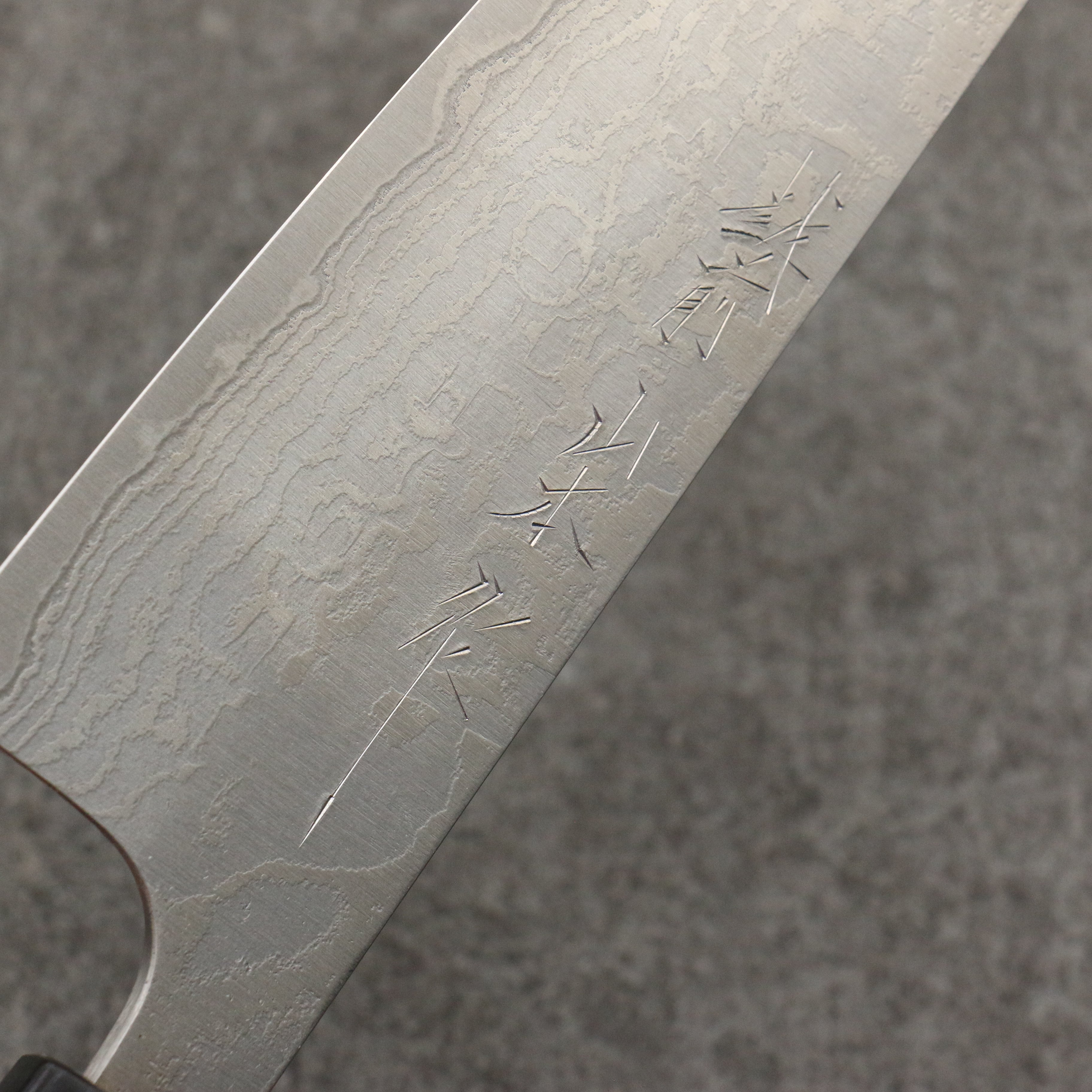 山本 直 SG2 大馬士革紋 打磨處理 牛刀 180mm 紫檀木(口輪:黑合成木) 握把 - 清助刃物