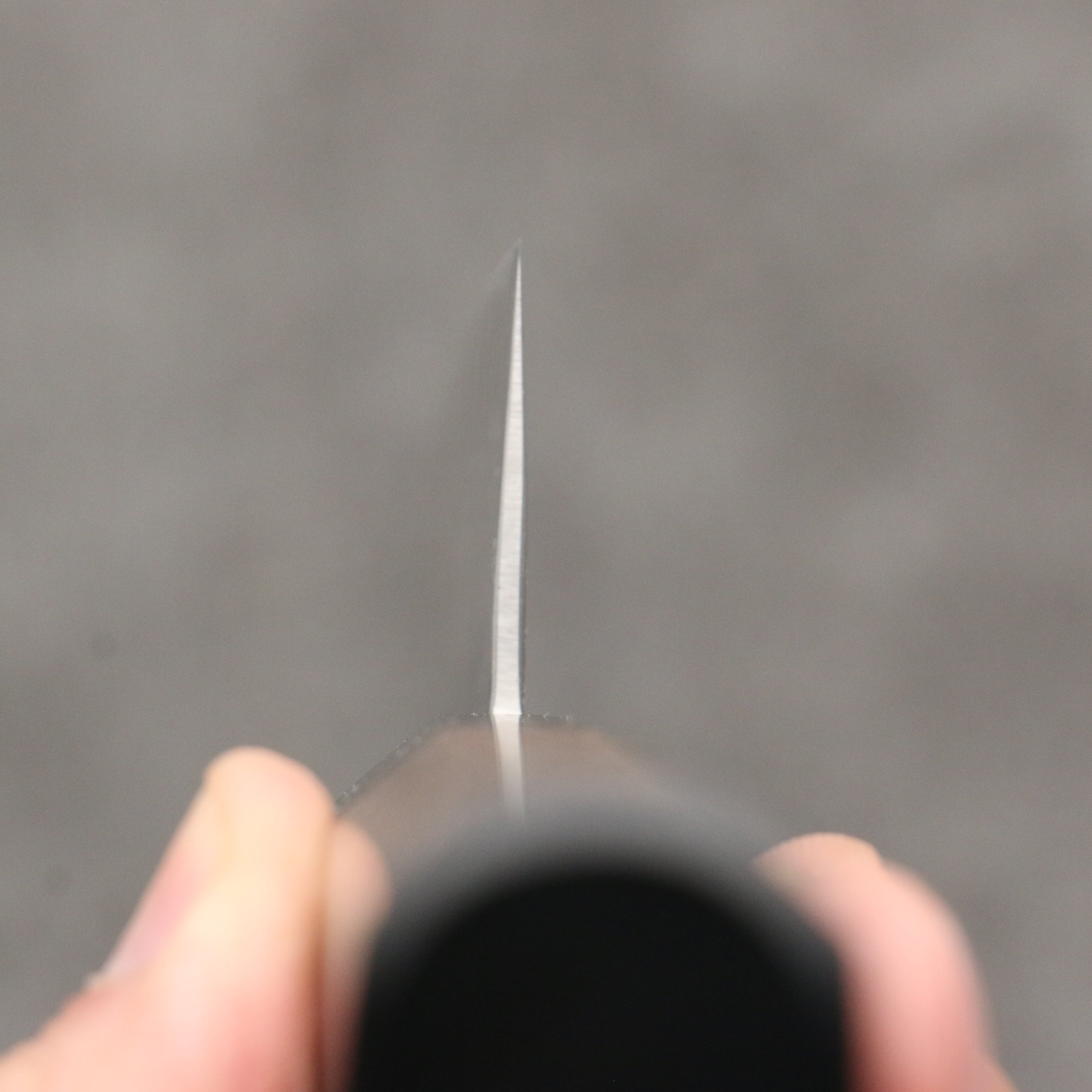 清助 銀三鋼 鎚目 大馬士革紋 三德刀 180mm 核桃木(兩側帶黑色環型設計) 握把 - 清助刃物