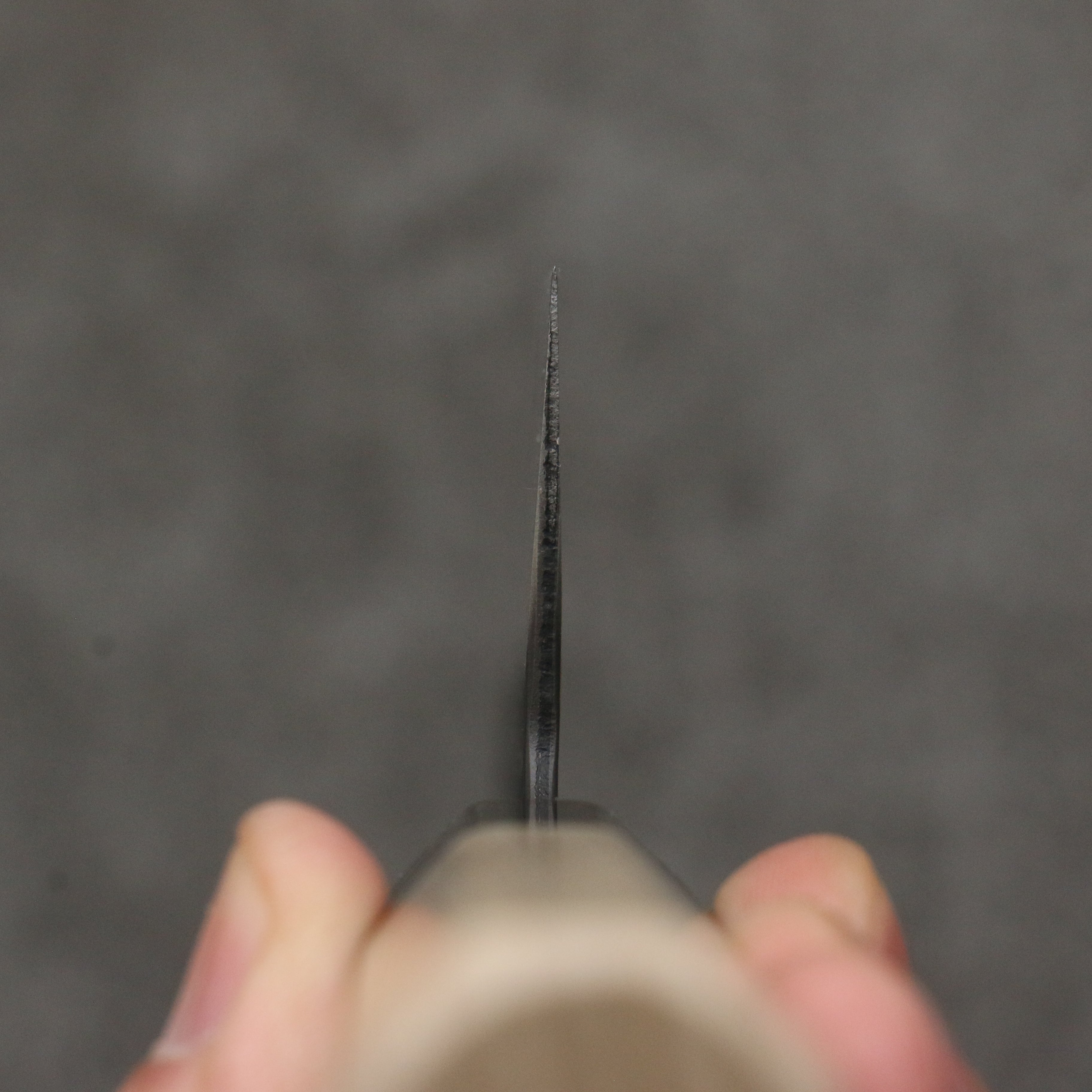 翁流 超級青鋼 鎚目 黑打 三德刀 165mm 木蘭 握把 - 清助刃物