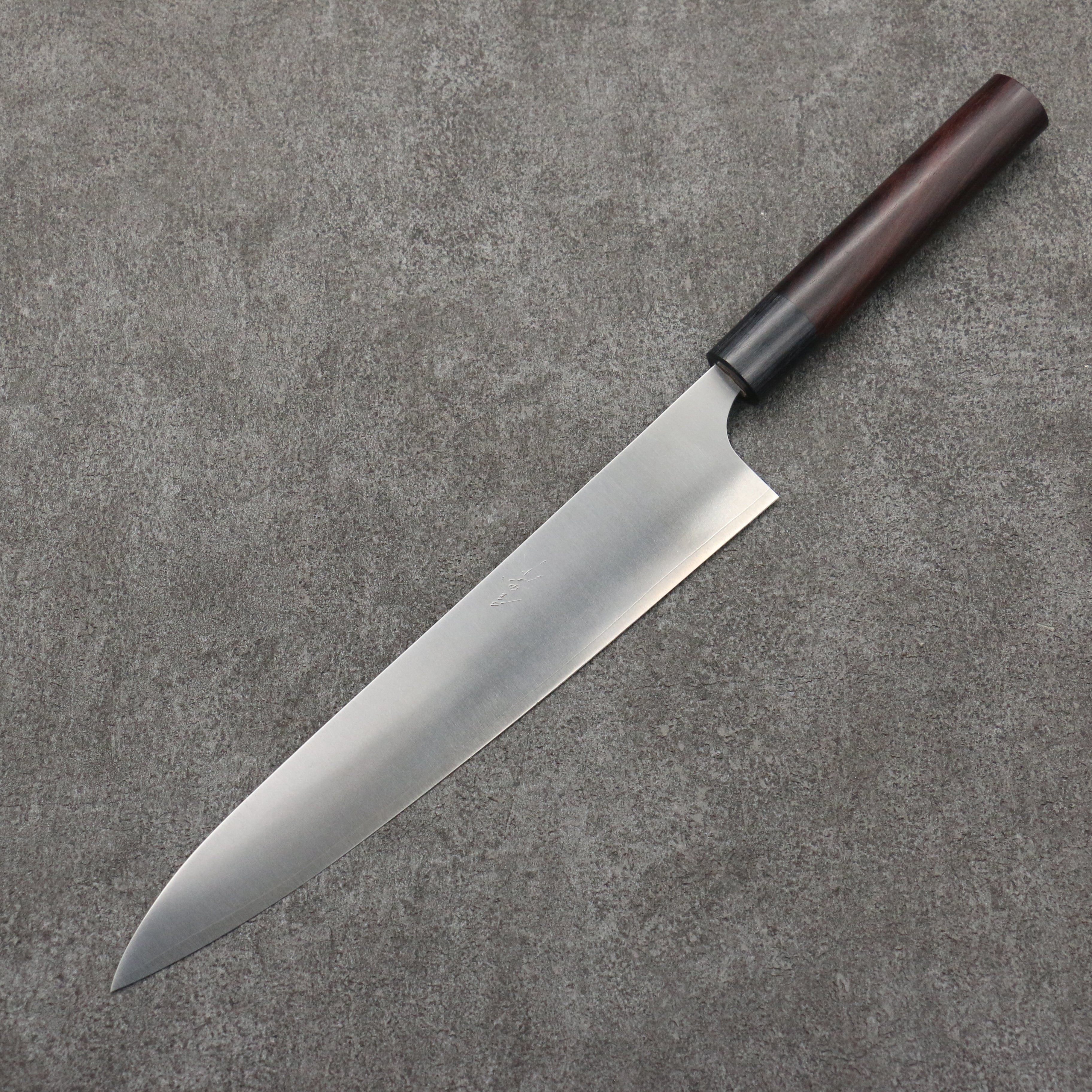 尾形 峻吾 SG2 打磨處理 筋引 240mm 紫檀木(口輪:黑合成木) 握把 - 清助刃物