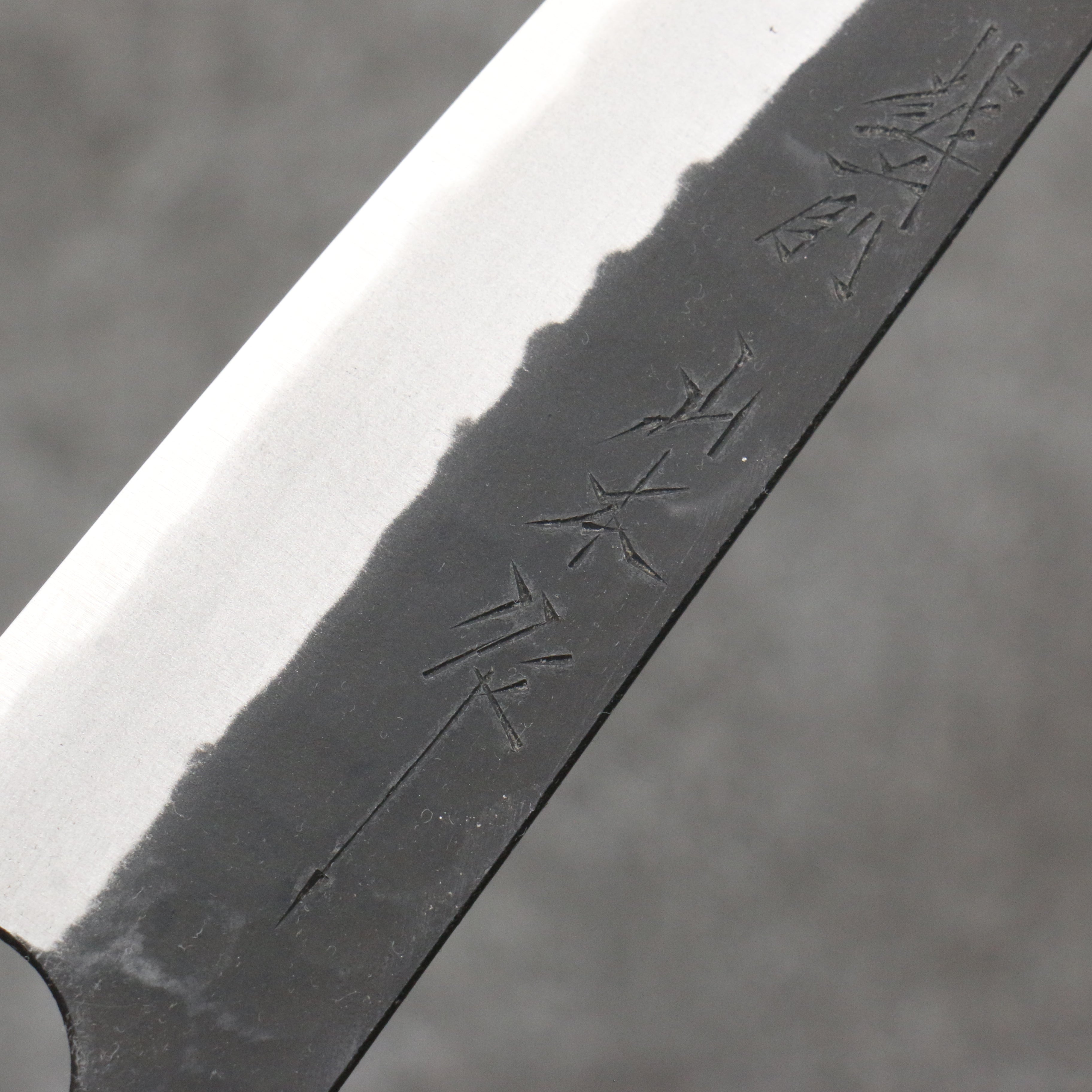 山本 直 青鋼 黑打 多用途小刀 日本刀 135mm 紫檀木(口輪:黑合成木) 握把 - 清助刃物