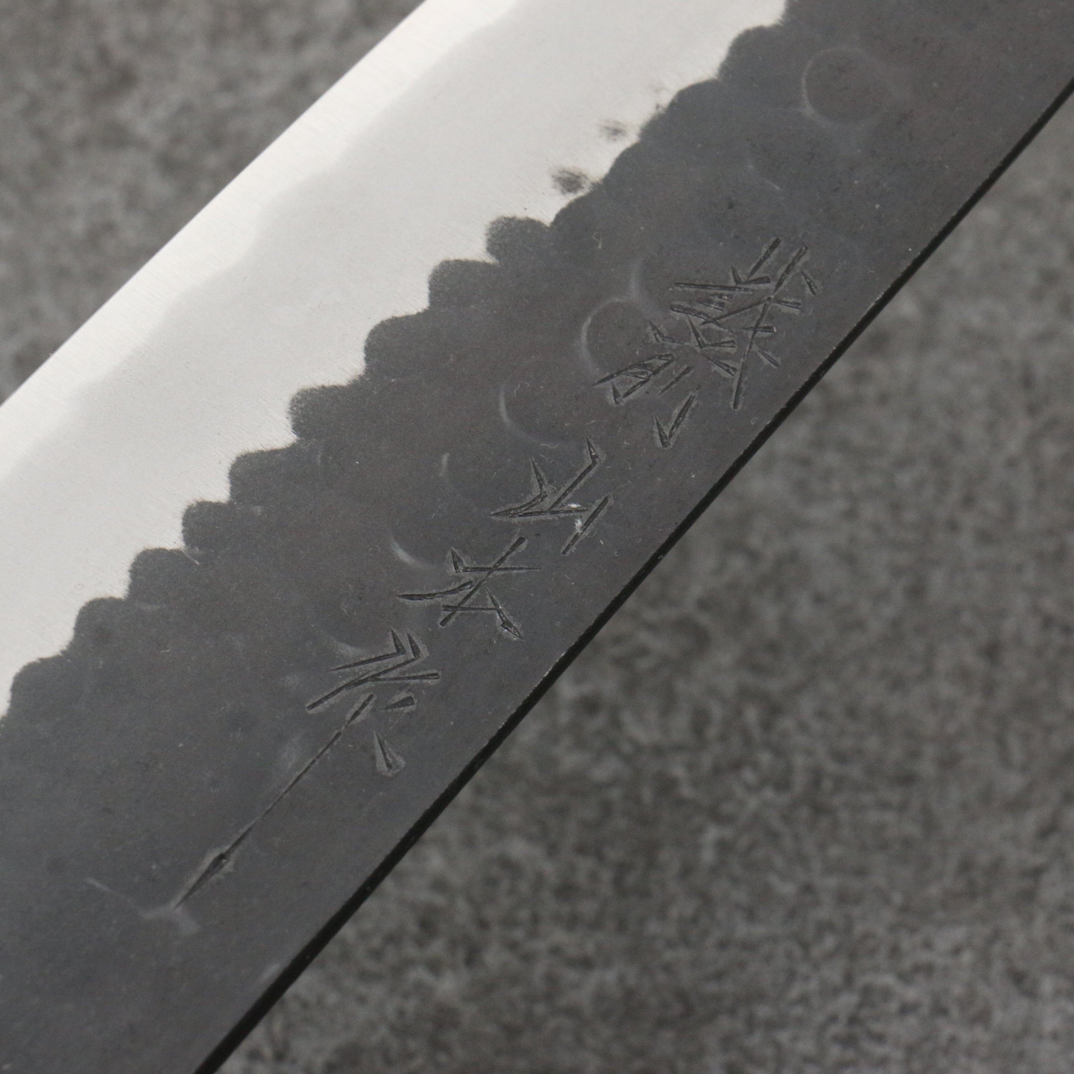 山本 直 青鋼 黑打 三德刀 日本刀 170mm 紫檀木(口輪:黑合成木) 握把 - 清助刃物
