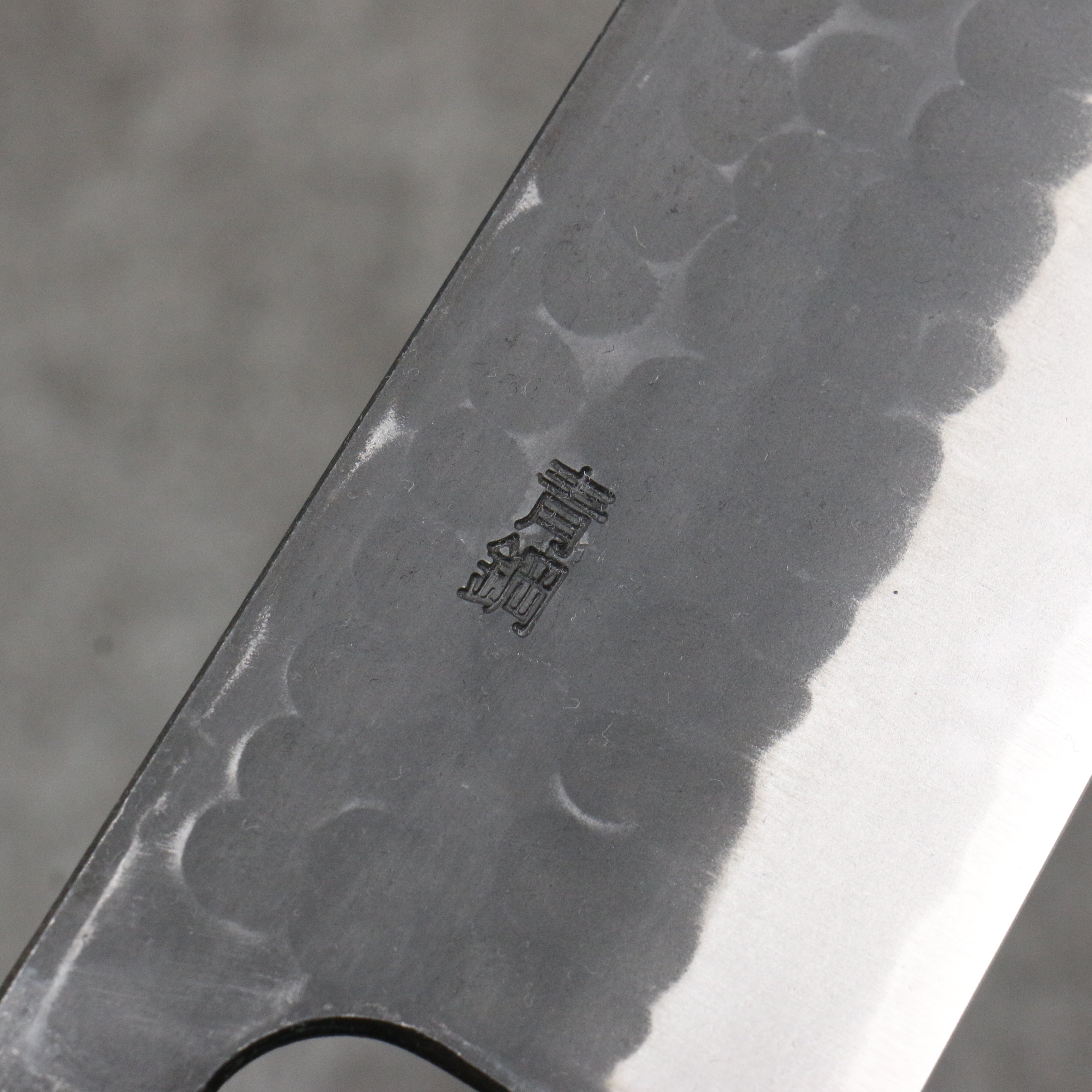 山本 直 青鋼 黑打 三德刀 日本刀 170mm 紫檀木(口輪:黑合成木) 握把 - 清助刃物