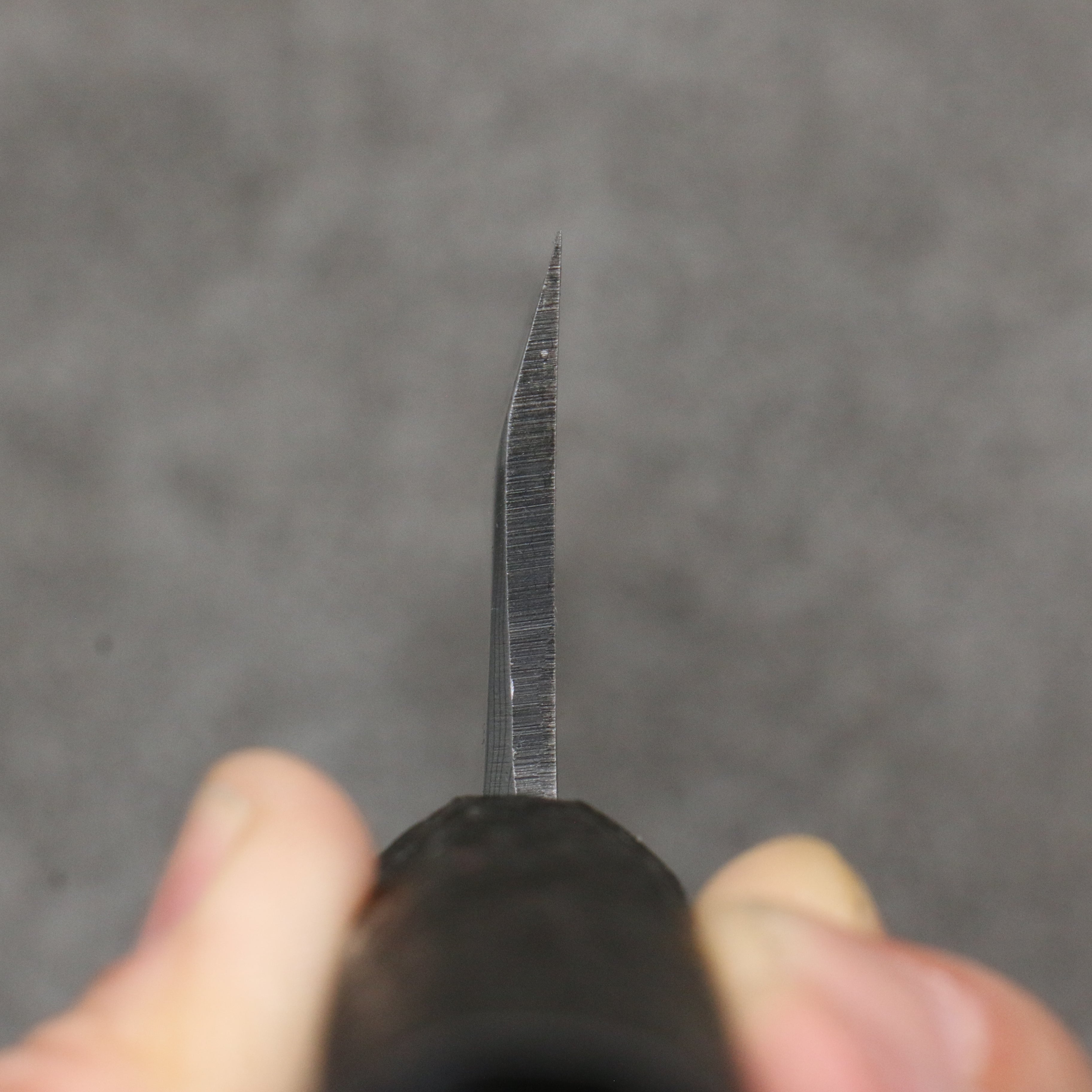 北岡 英雄 白鋼二號 大馬士革紋 身卸出刃 日本刀 240mm 黑色和紙捲 握把 - 清助刃物