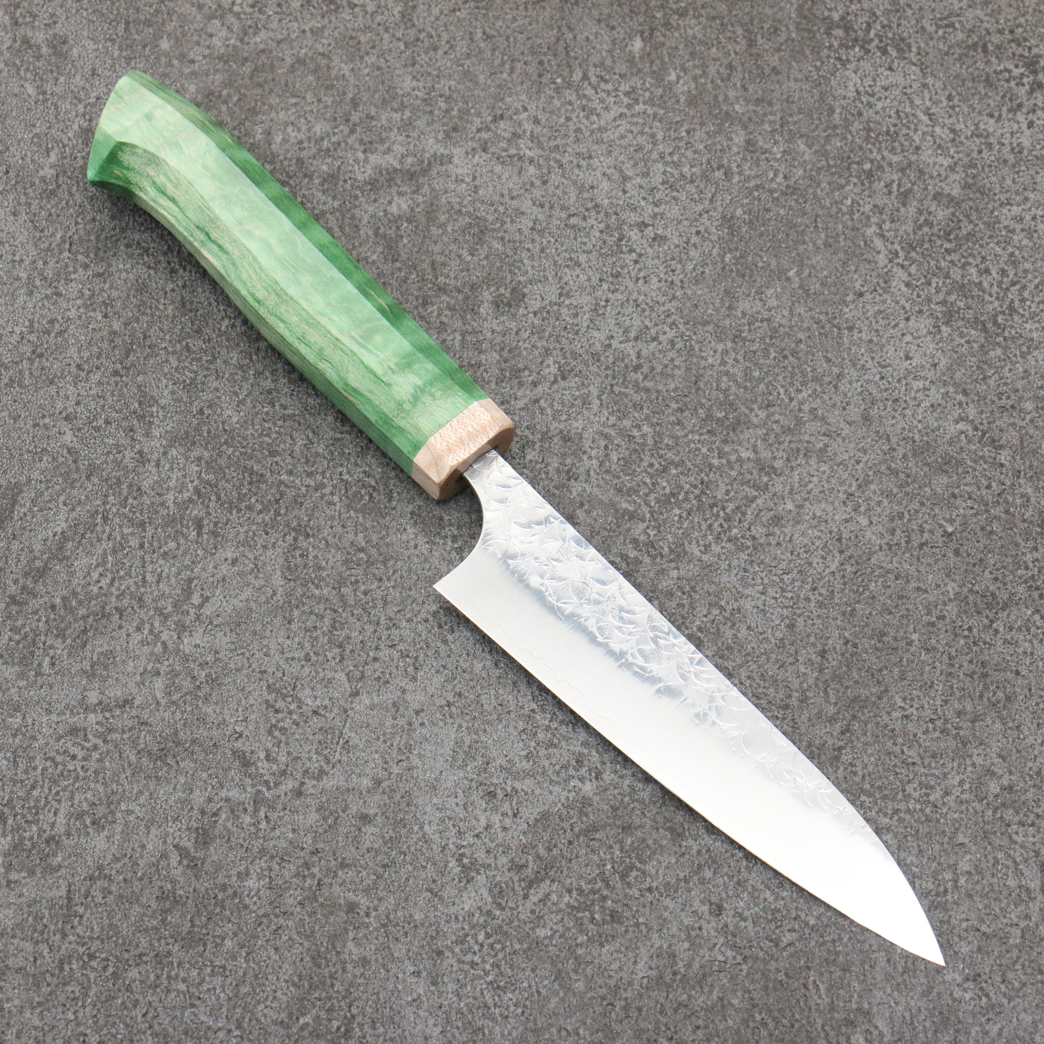 加藤 義實 水面 SG2 鎚目 多用途小刀 120mm 洋型 (綠色) 握把 - 清助刃物