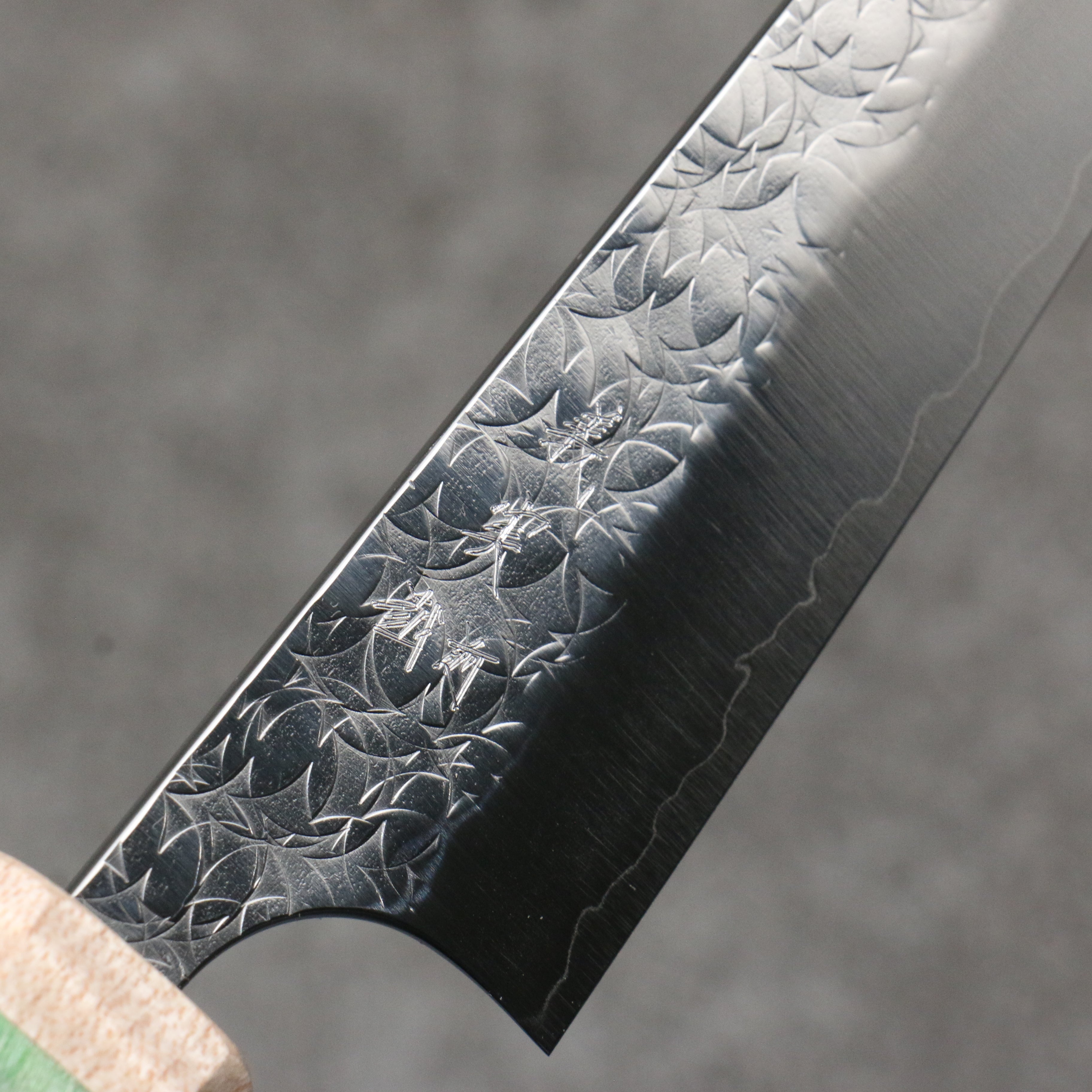 加藤 義實 水面 SG2 鎚目 多用途小刀 120mm 洋型 (綠色) 握把 - 清助刃物