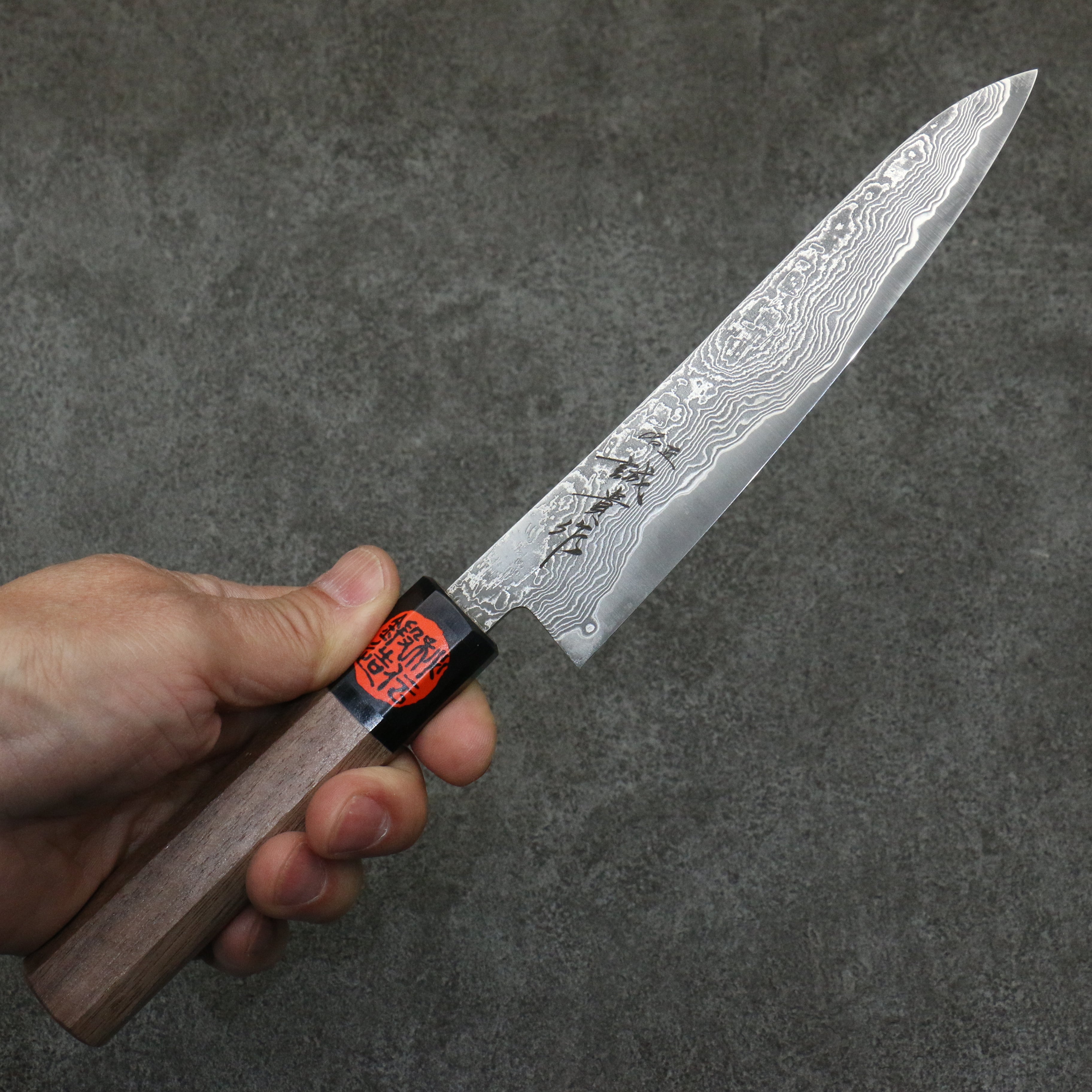 田中 誠貴 春風 SG2 大馬士革紋 多用途小刀 150mm 核桃木 握把 - 清助刃物