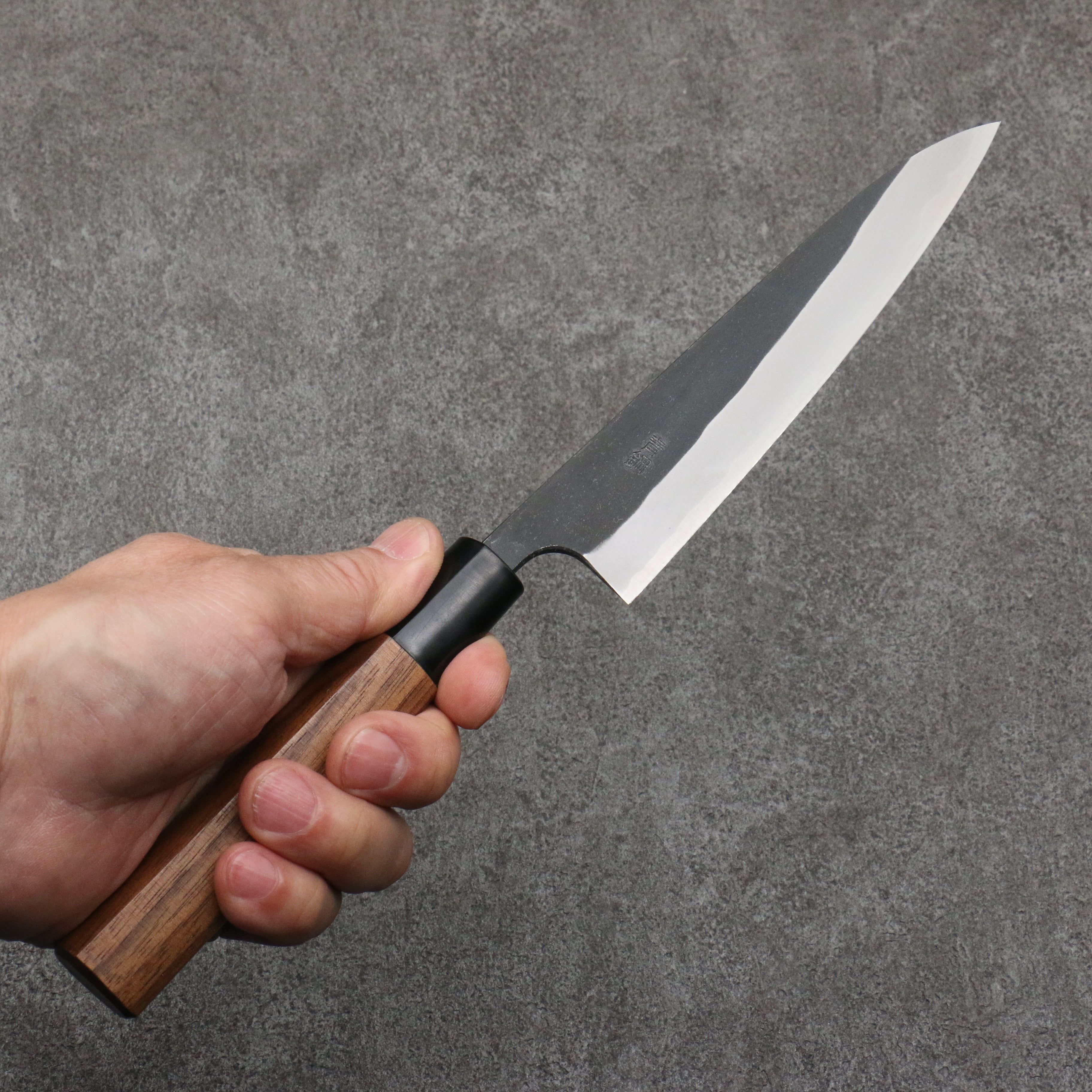 山本 直 青鋼 黑打 多用途小刀 150mm 核桃木 握把 - 清助刃物