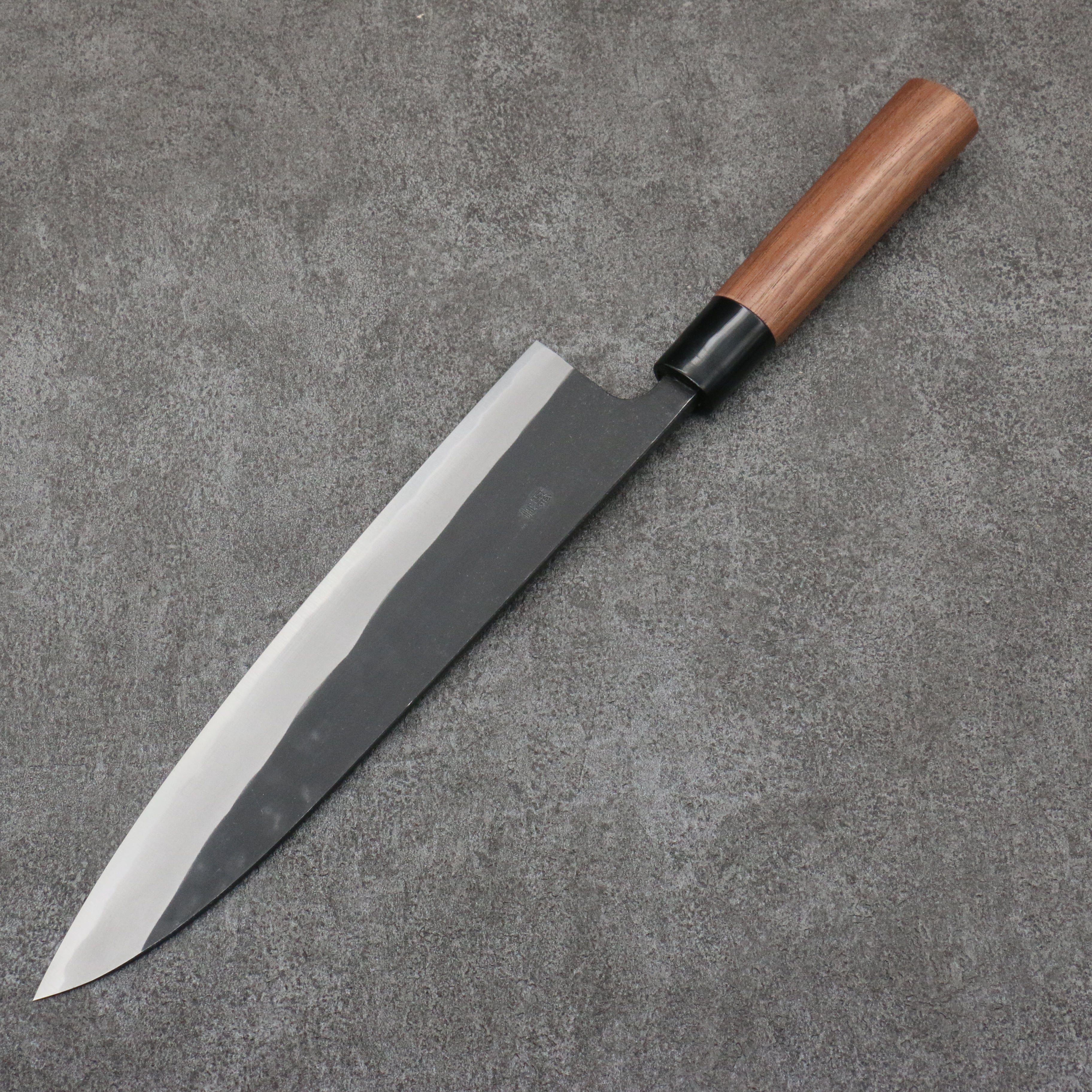山本 直 青鋼 黑打 牛刀 240mm 核桃木 握把 - 清助刃物