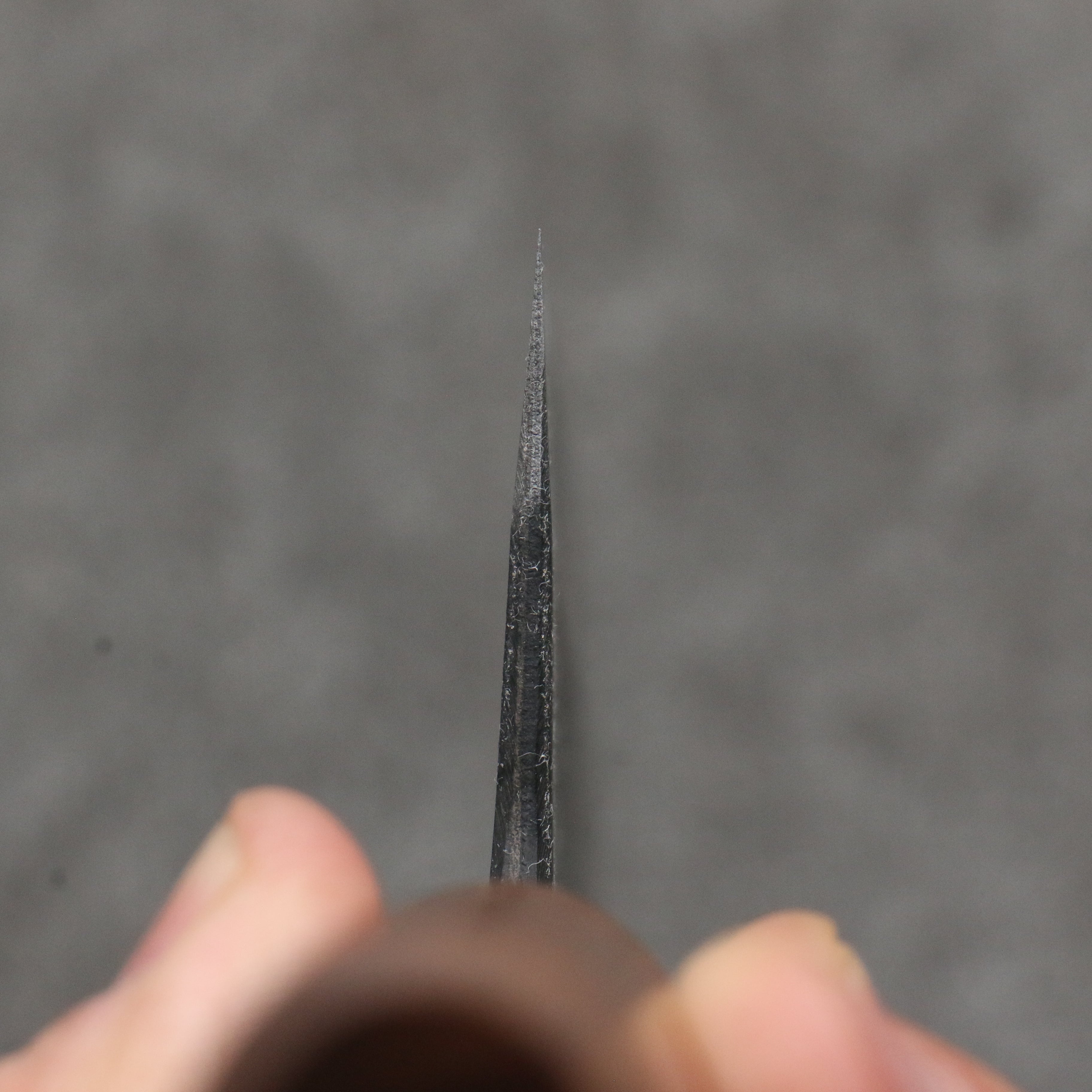山本 直 青鋼 黑打 牛刀 240mm 核桃木 握把 - 清助刃物