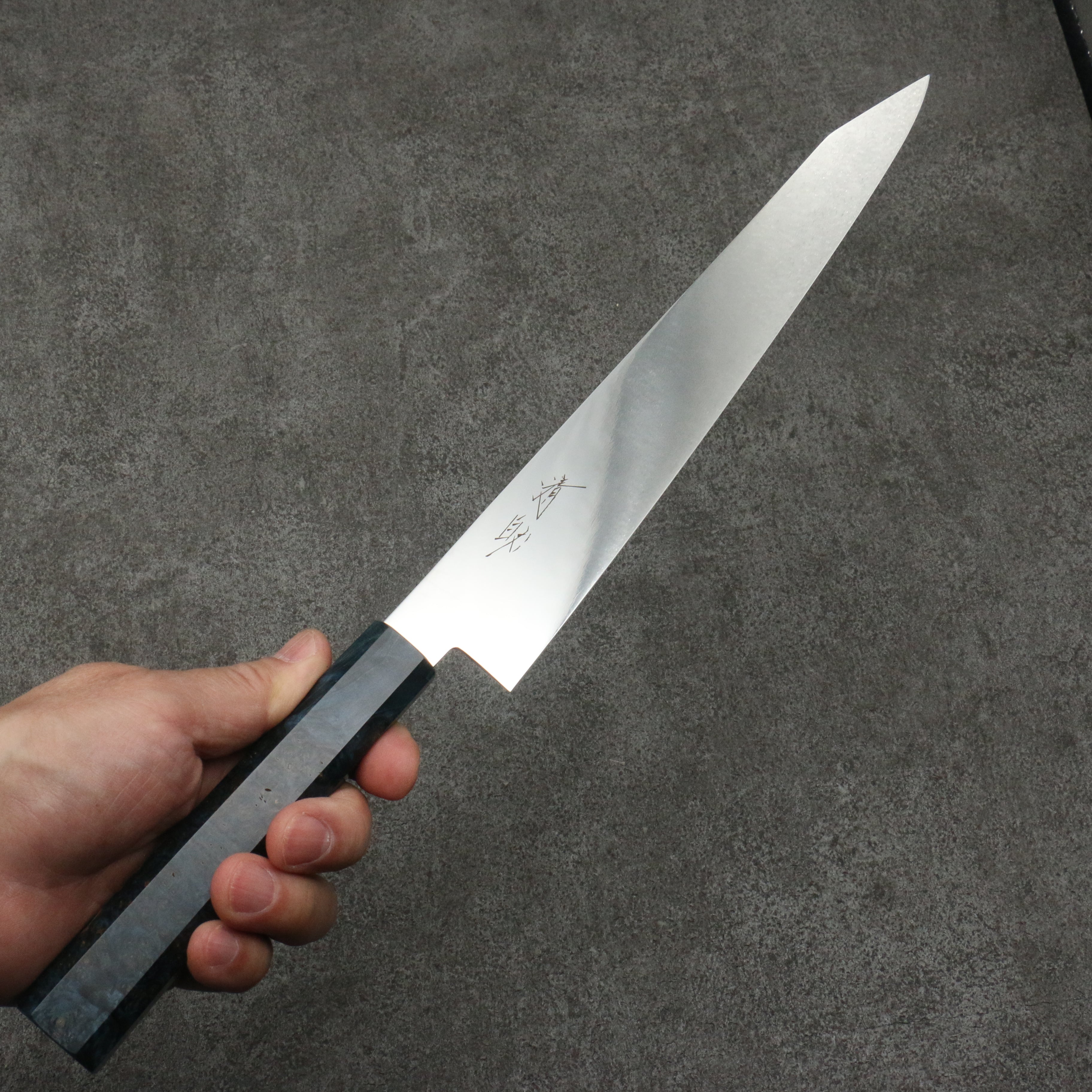 清助 VG10 鏡面處理 筋引 240mm 穩定木 握把 - 清助刃物