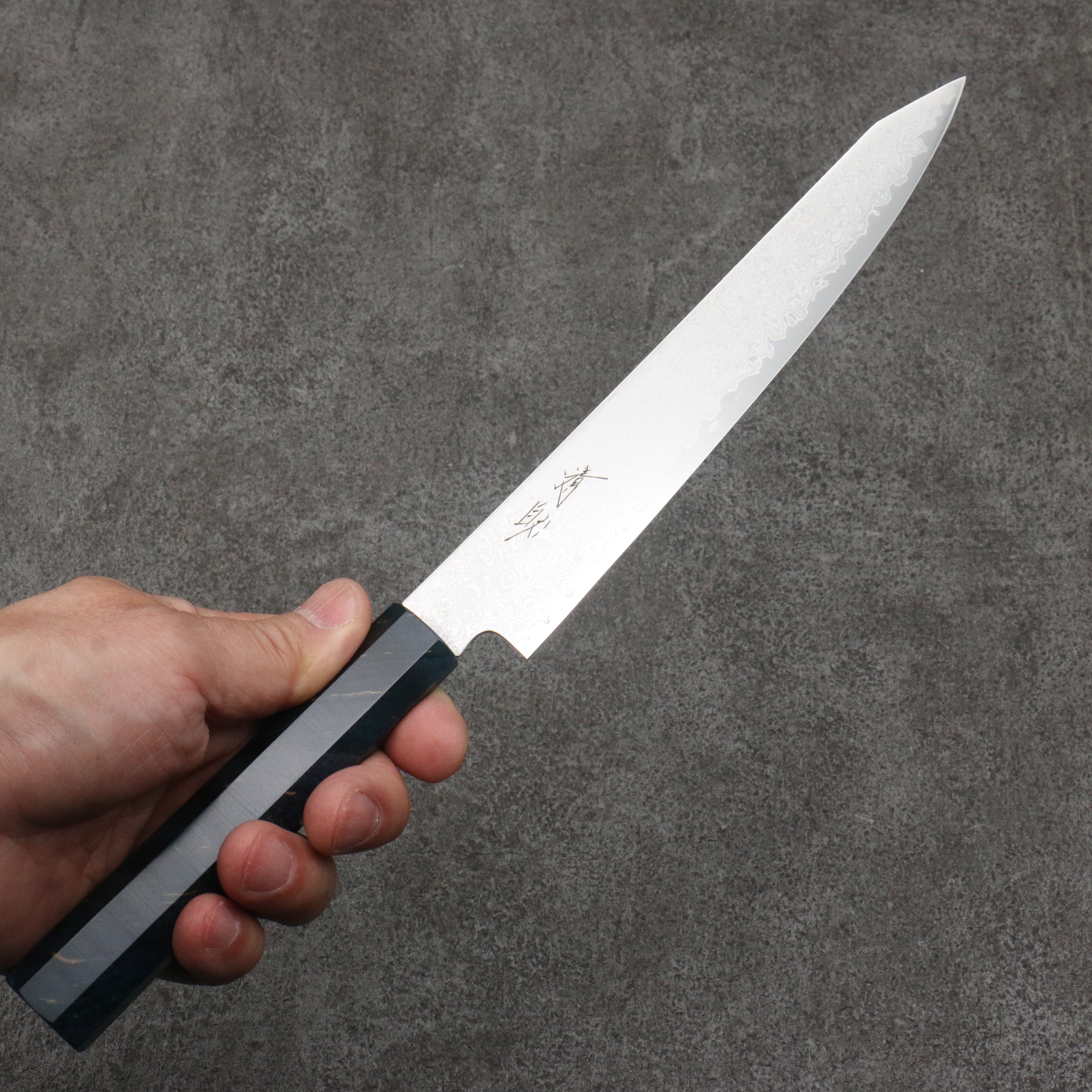 清助 VG10 大馬士革紋 多用途小刀 180mm 穩定木 握把 - 清助刃物