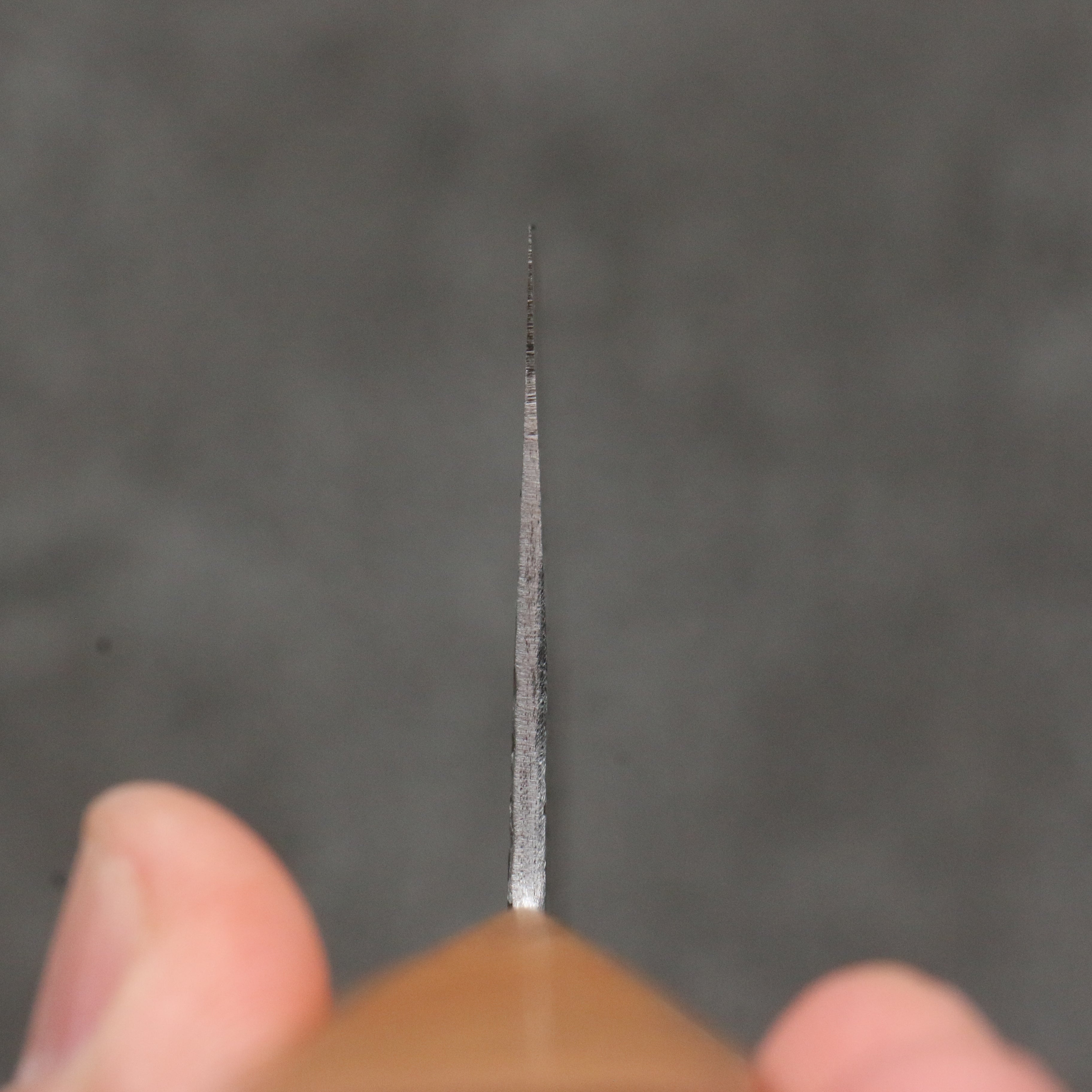 安倍勇光 白鋼一號 鎚目 菜切 165mm 橡木 (五角形) 握把 - 清助刃物