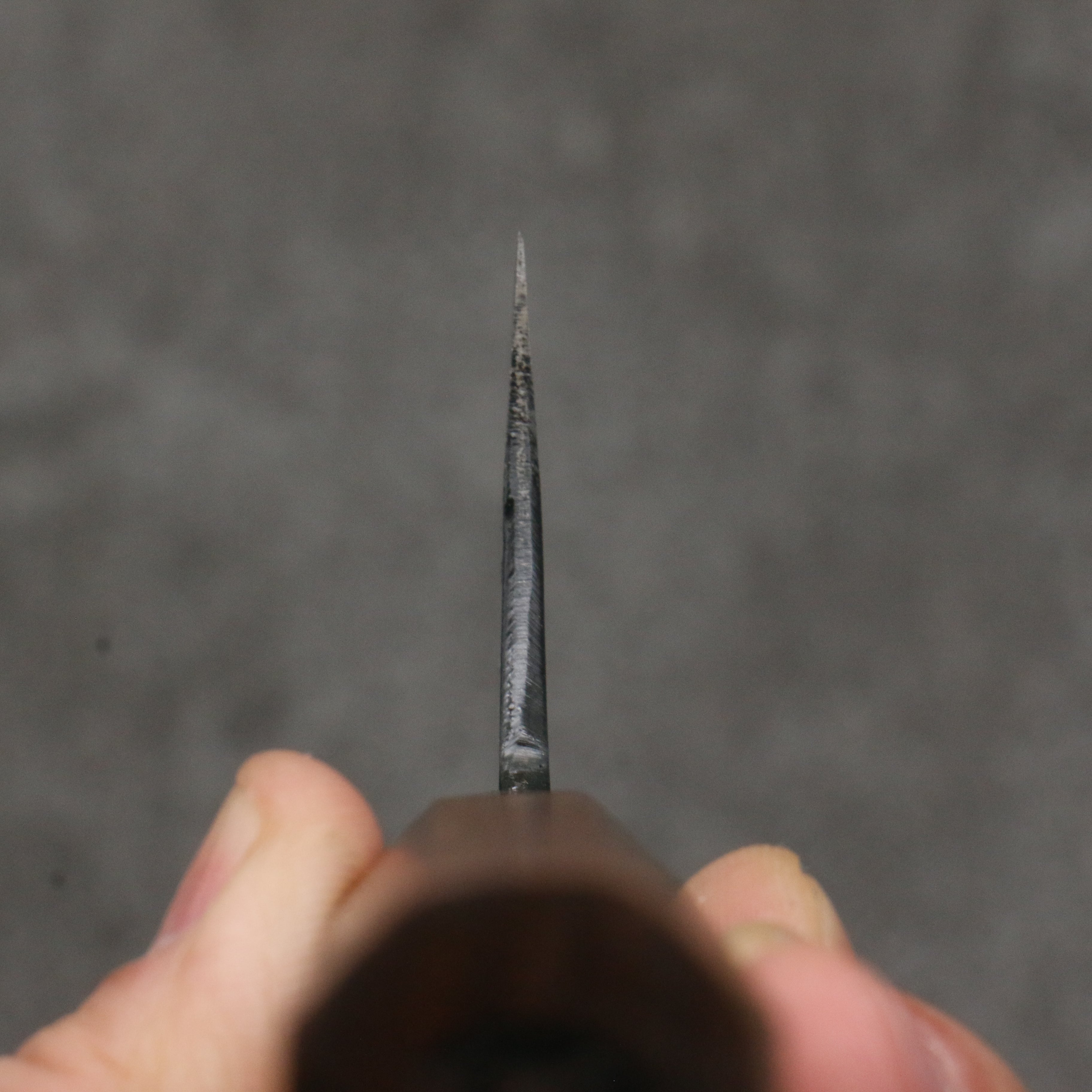 西田大祐 白鋼一號 黑打 三德刀 165mm 櫻桃木 握把 - 清助刃物