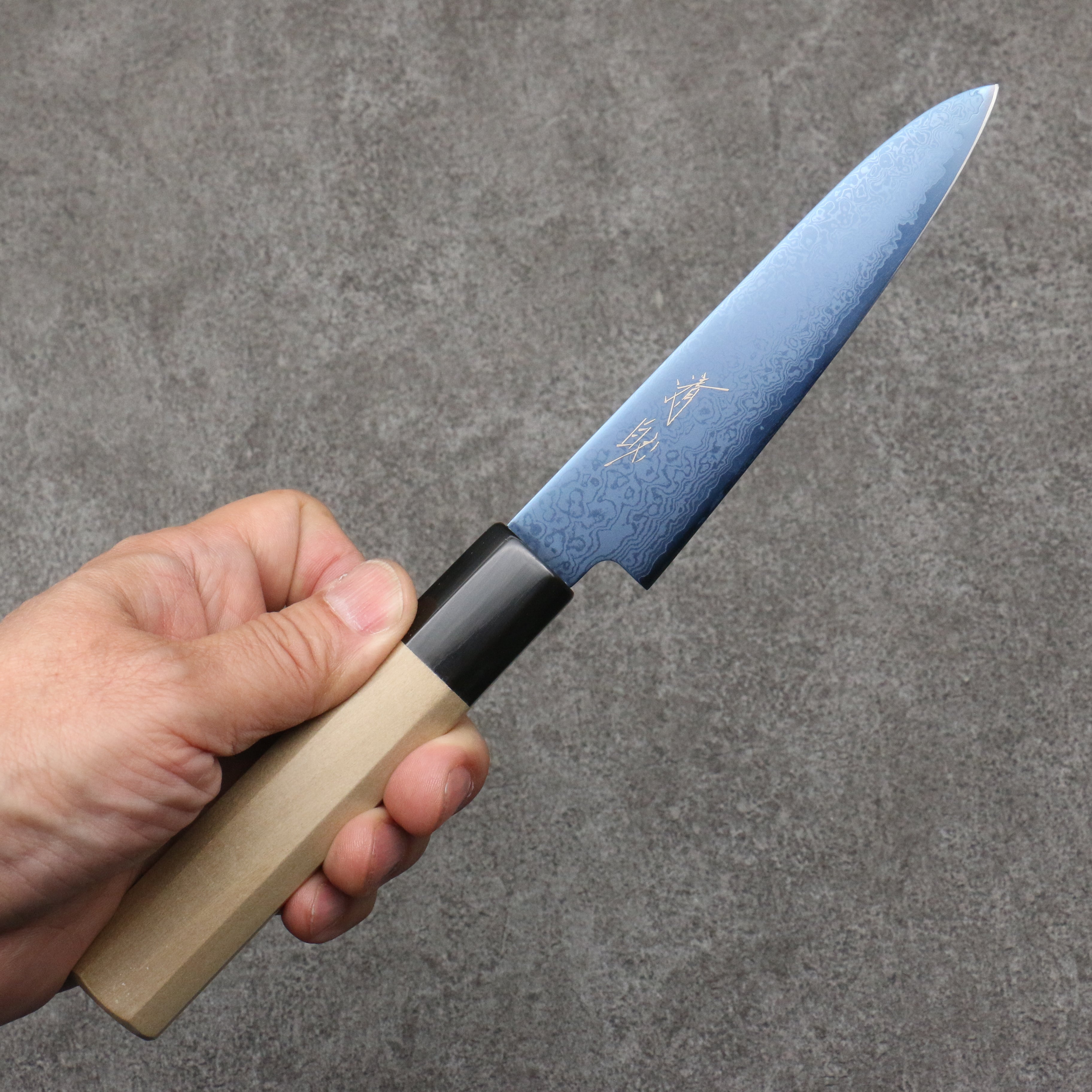 清助 VG10 離子鍍 大馬士革紋 多用途小刀 120mm 木蘭 握把 - 清助刃物