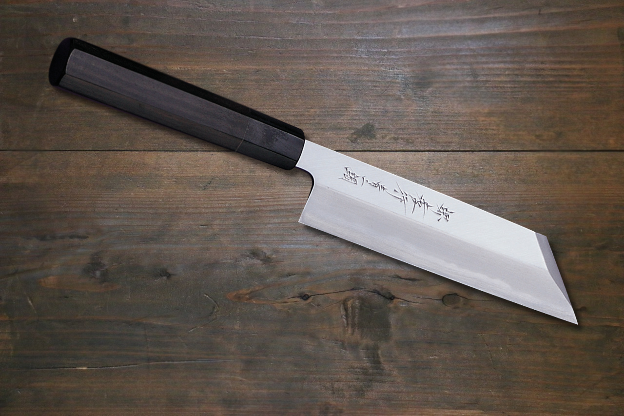 堺 孝行 青鋼二號 Mukimono 剝物刀 180mm 黑檀握把 - 清助刃物
