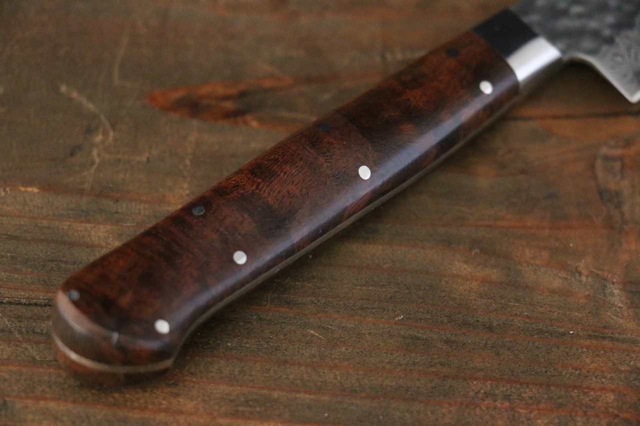 堺 孝行 VG10 17層大馬士革紋 多用途小刀 135mm 沙漠鐵木(杉原型)握把 - 清助刃物