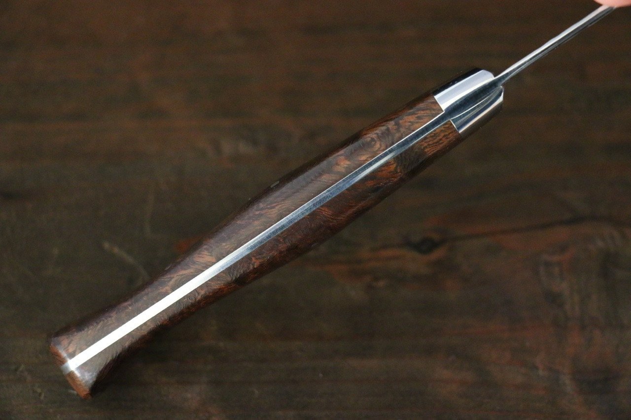 堺 孝行 VG10 17層大馬士革紋 多用途小刀 80mm 沙漠鐵木(杉原型)握把 - 清助刃物