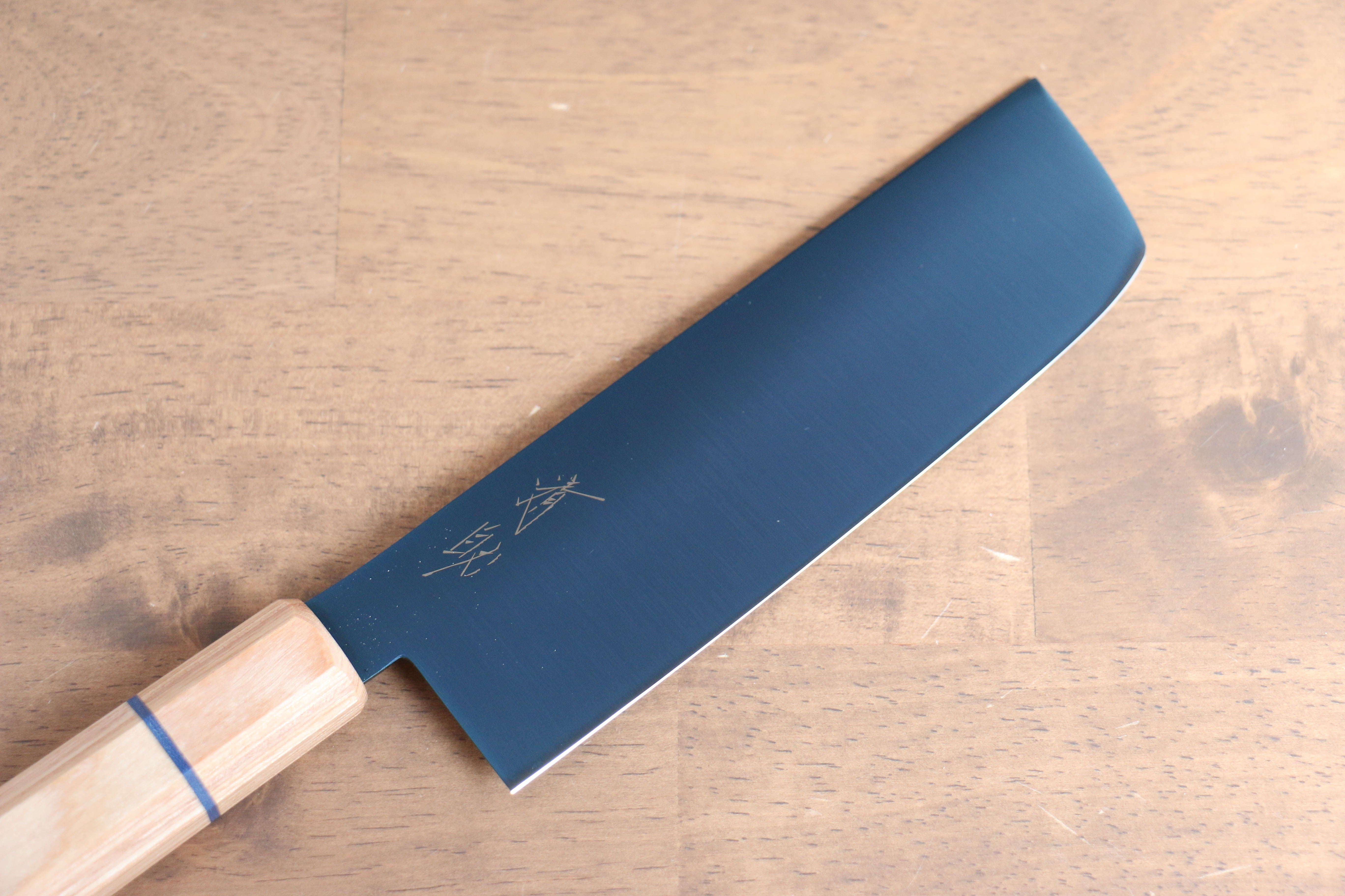 清助 SK-85鋼 離子鍍 菜切 160mm 白木 握把 - 清助刃物