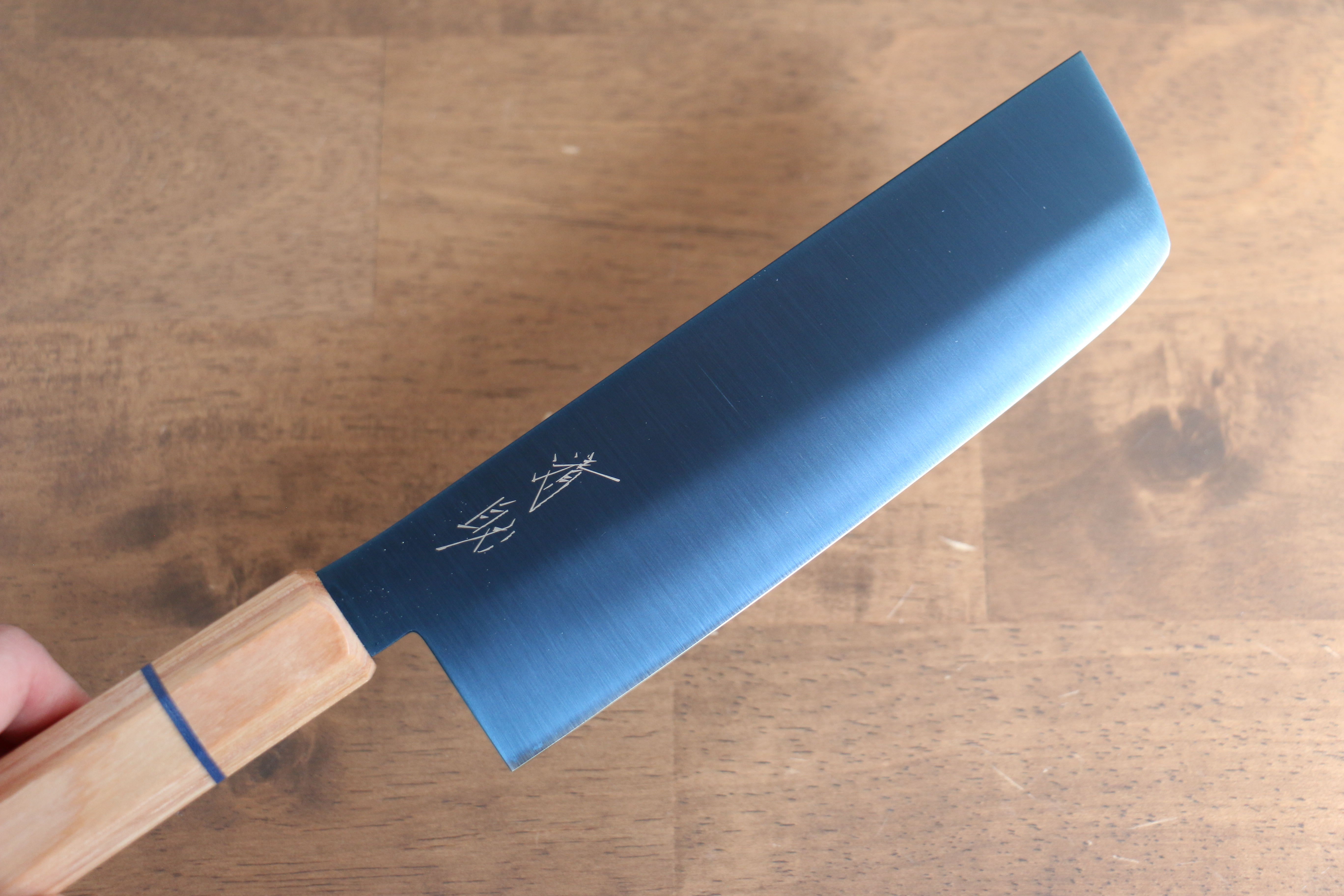 清助 SK-85鋼 離子鍍 菜切 160mm 白木 握把 - 清助刃物