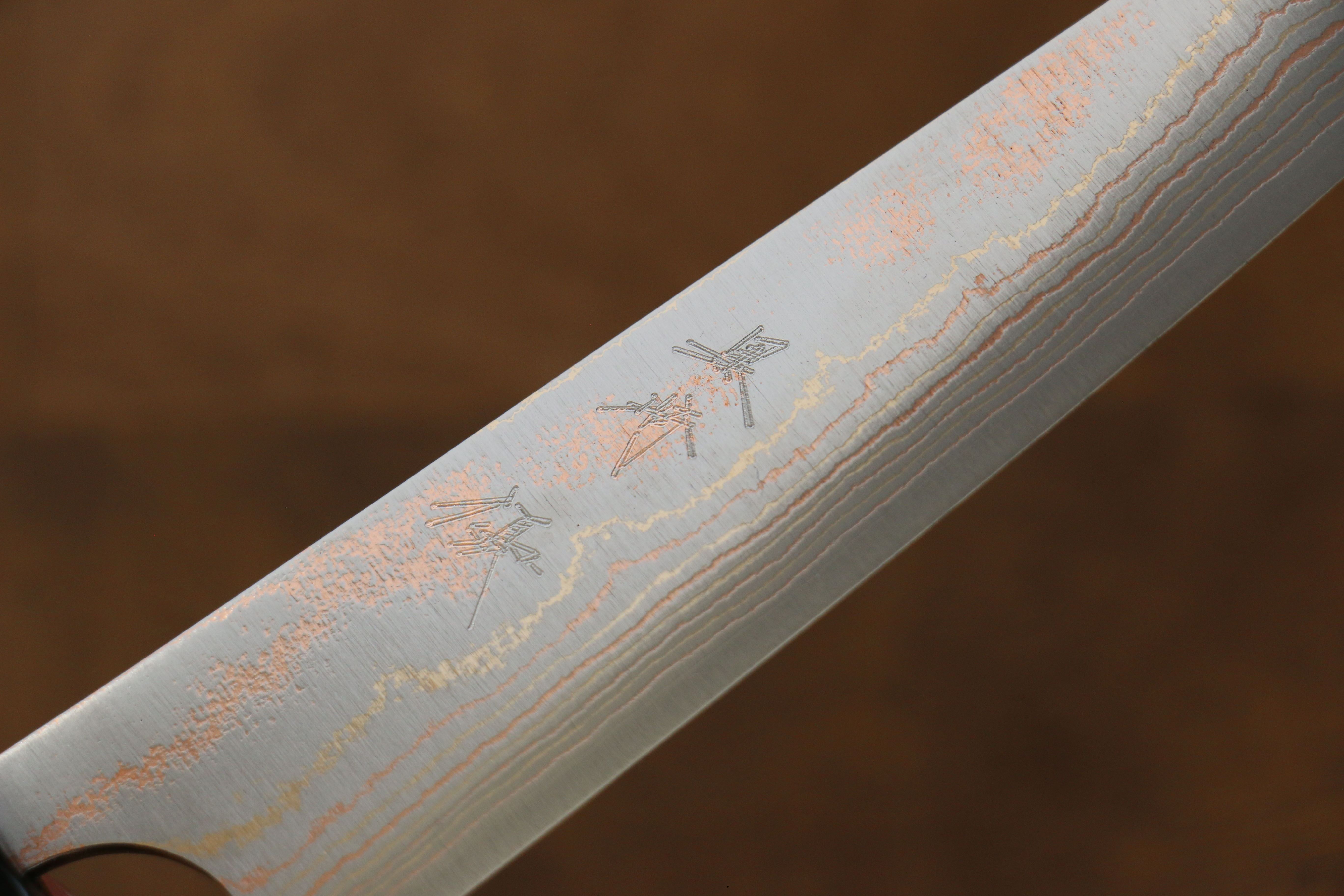 黑崎 優 鳳凰 VG10 有色大馬士革紋 多用途小刀 150mm 雞翅木 握把 - 清助刃物
