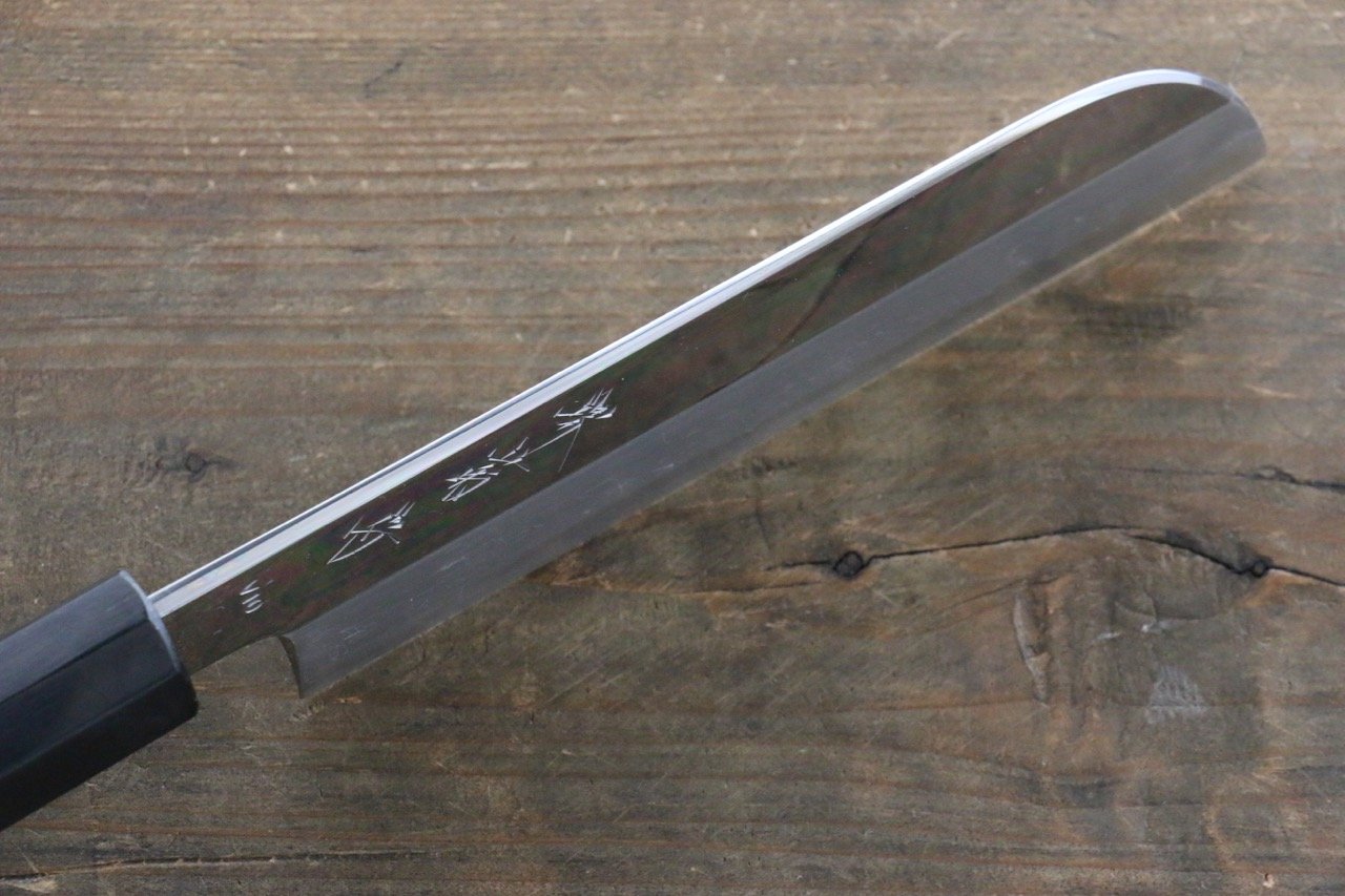 堺 菊守 VG10 鏡面處理 鎌形薄刃 180mm 木蘭握把 - 清助刃物