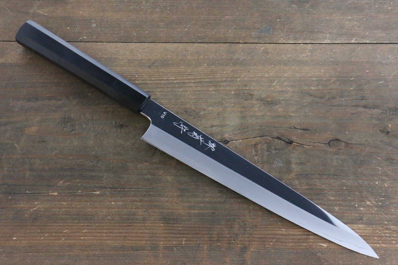 堺 菊守 VG10 鏡面處理 筋引 240mm 黑檀握把 - 清助刃物