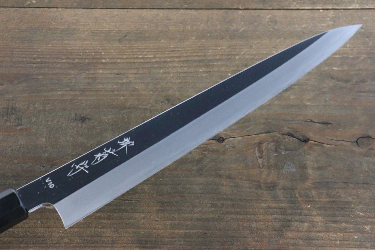 堺 菊守 VG10 鏡面處理 筋引 240mm 黑檀握把 - 清助刃物