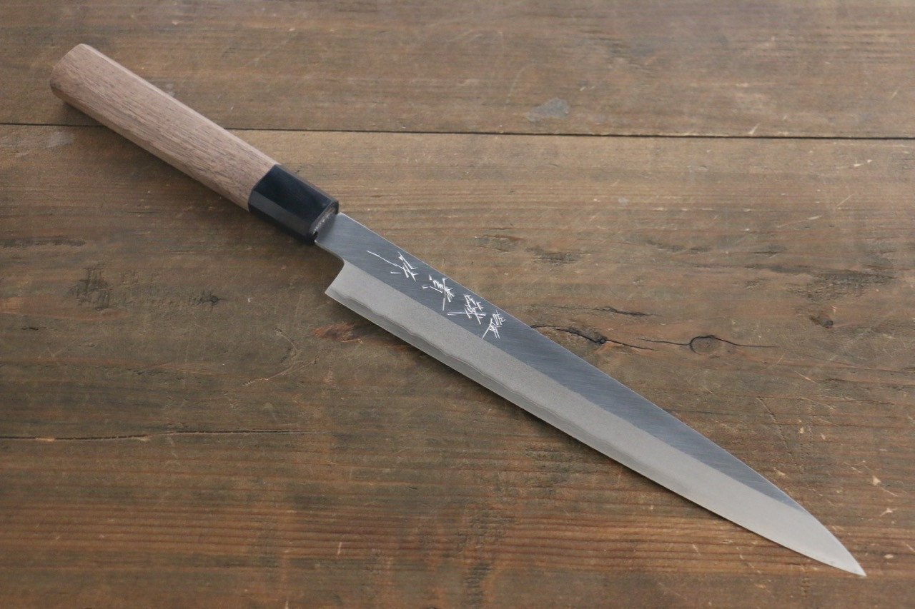 田中 誠貴 銀三鋼 柳刃 240mm 核桃木握把 - 清助刃物