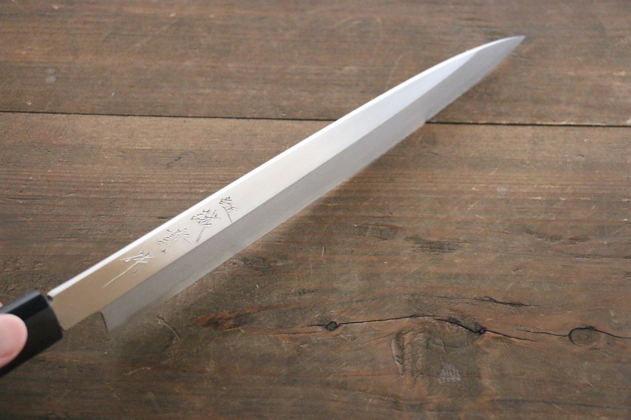 田中 誠貴 銀三鋼 柳刃 240mm 核桃木握把 - 清助刃物