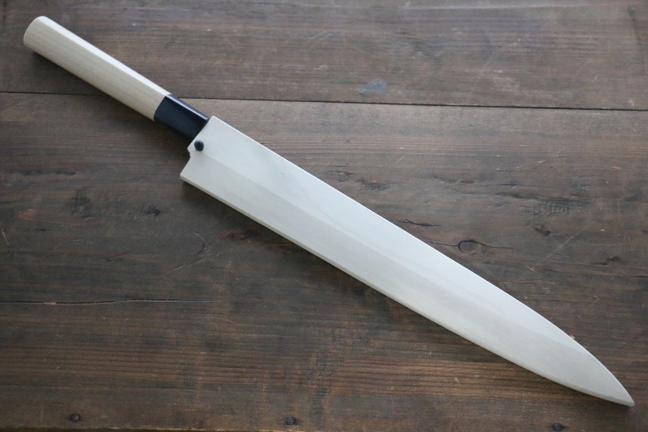 木蘭 鞘 柳刃用 附合成木安全栓 210mm Kaneko - 清助刃物