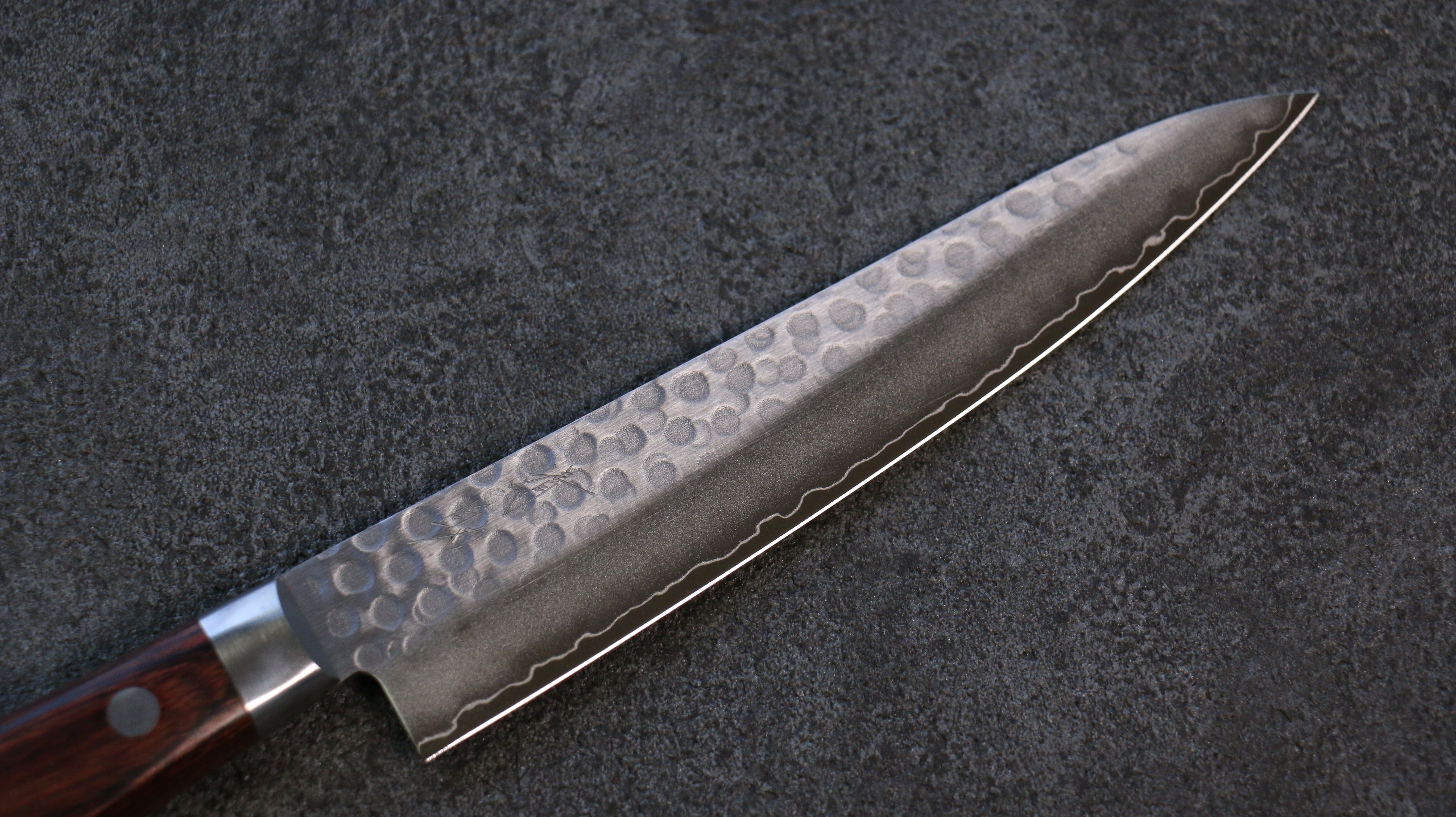 清助 瑞典鋼 鎚目 多用途小刀 150mm 桃花心木 握把 - 清助刃物