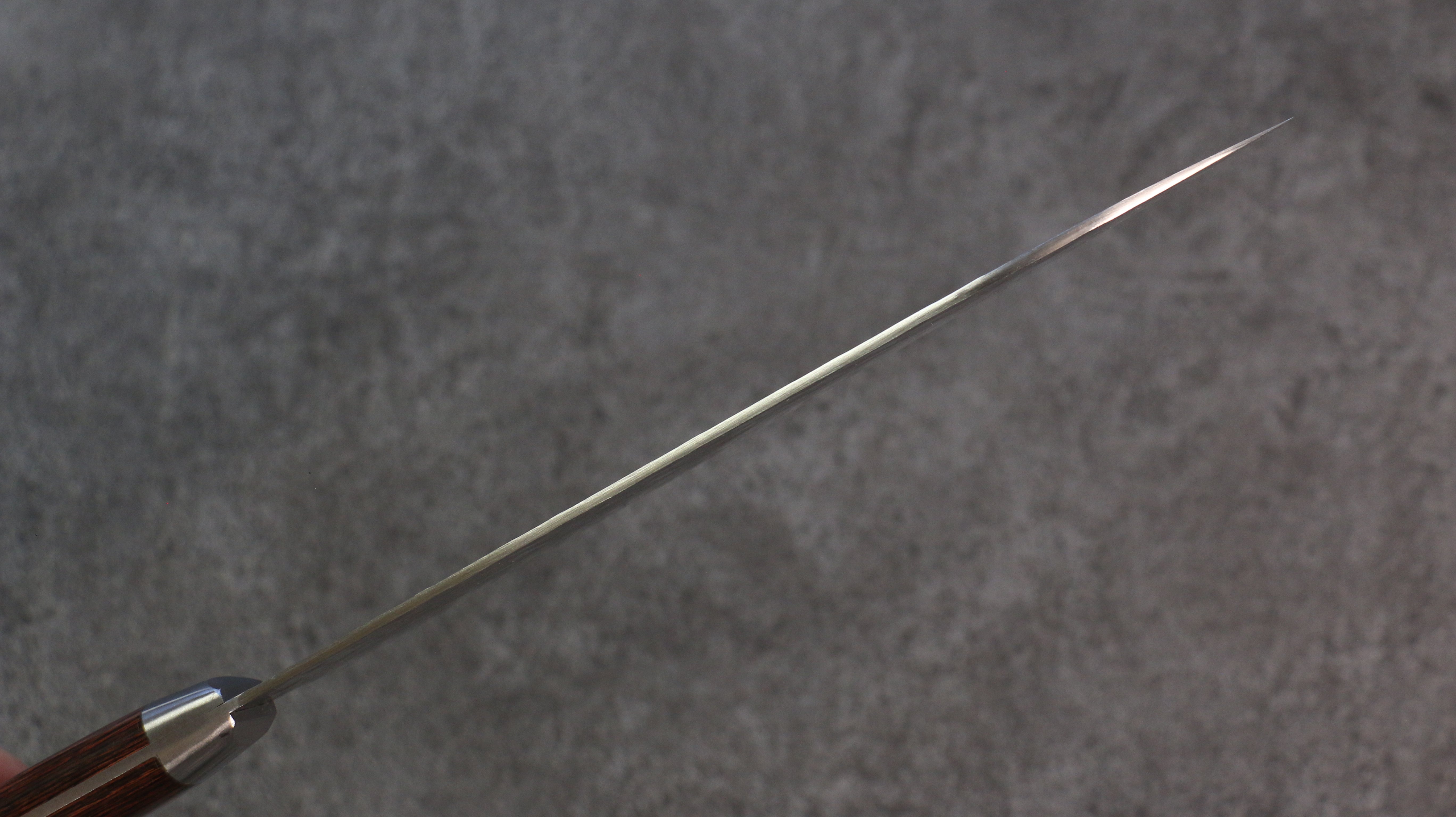 清助 瑞典鋼 鎚目 牛刀 180mm 桃花心木 握把 - 清助刃物