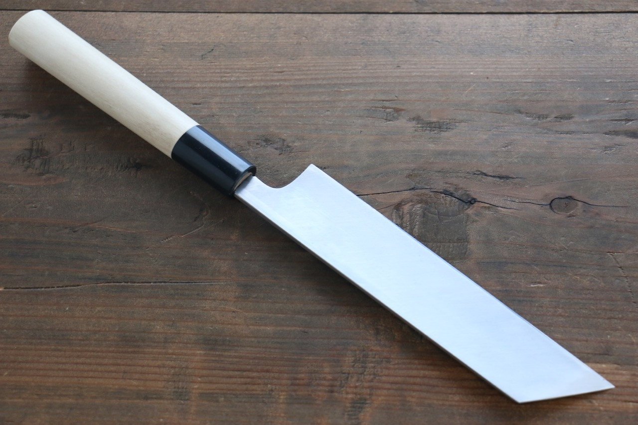 佑成 白鋼二號 本霞 Mukimono 剝物刀 180mm 木蘭握把 - 清助刃物