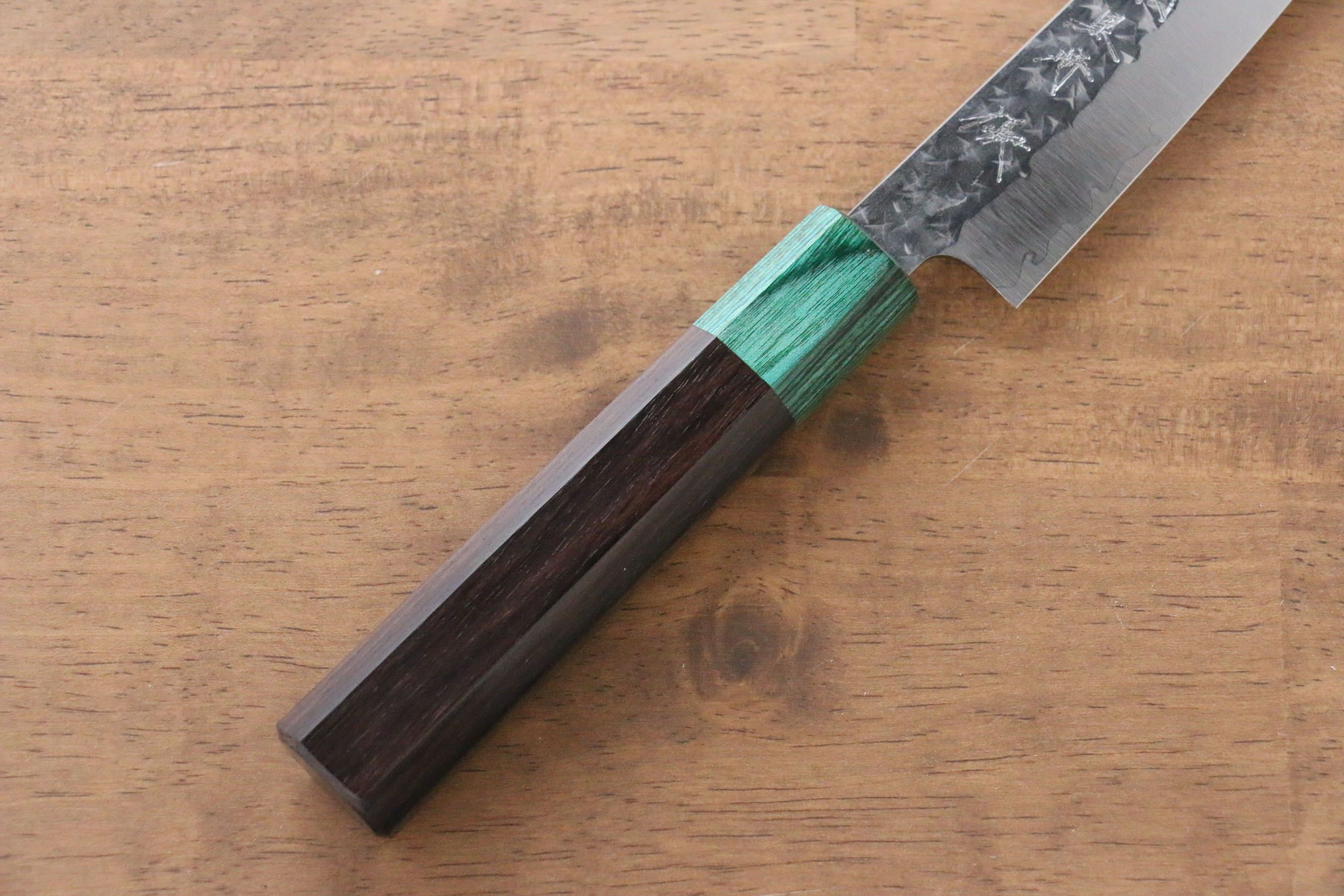 黑崎 優 閃光 SG2 鎚目 多用途小刀 120mm 紫檀木 握把 - 清助刃物