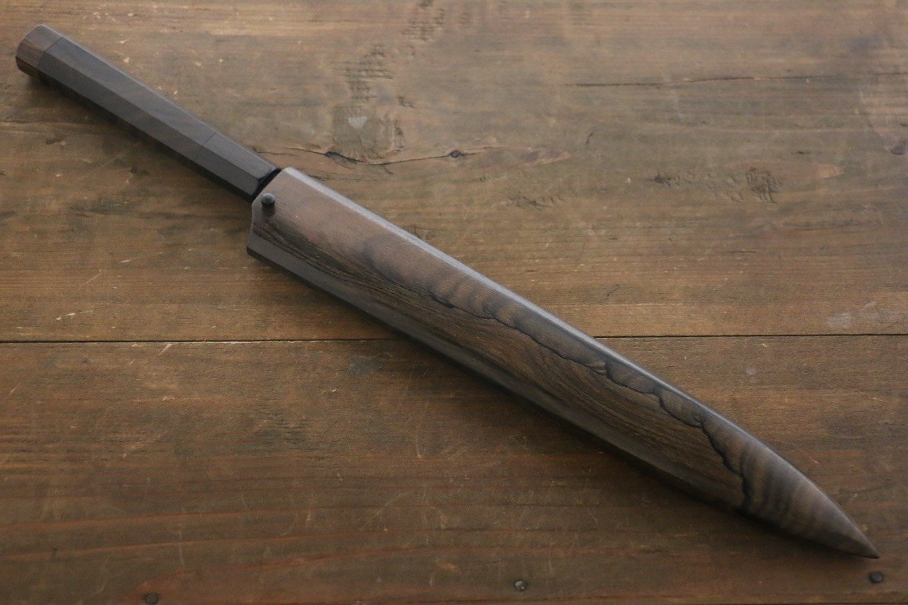 堺 孝行 白虎 白鋼一號 柳刃 300mm 暹羅柿握把 附刀鞘 - 清助刃物
