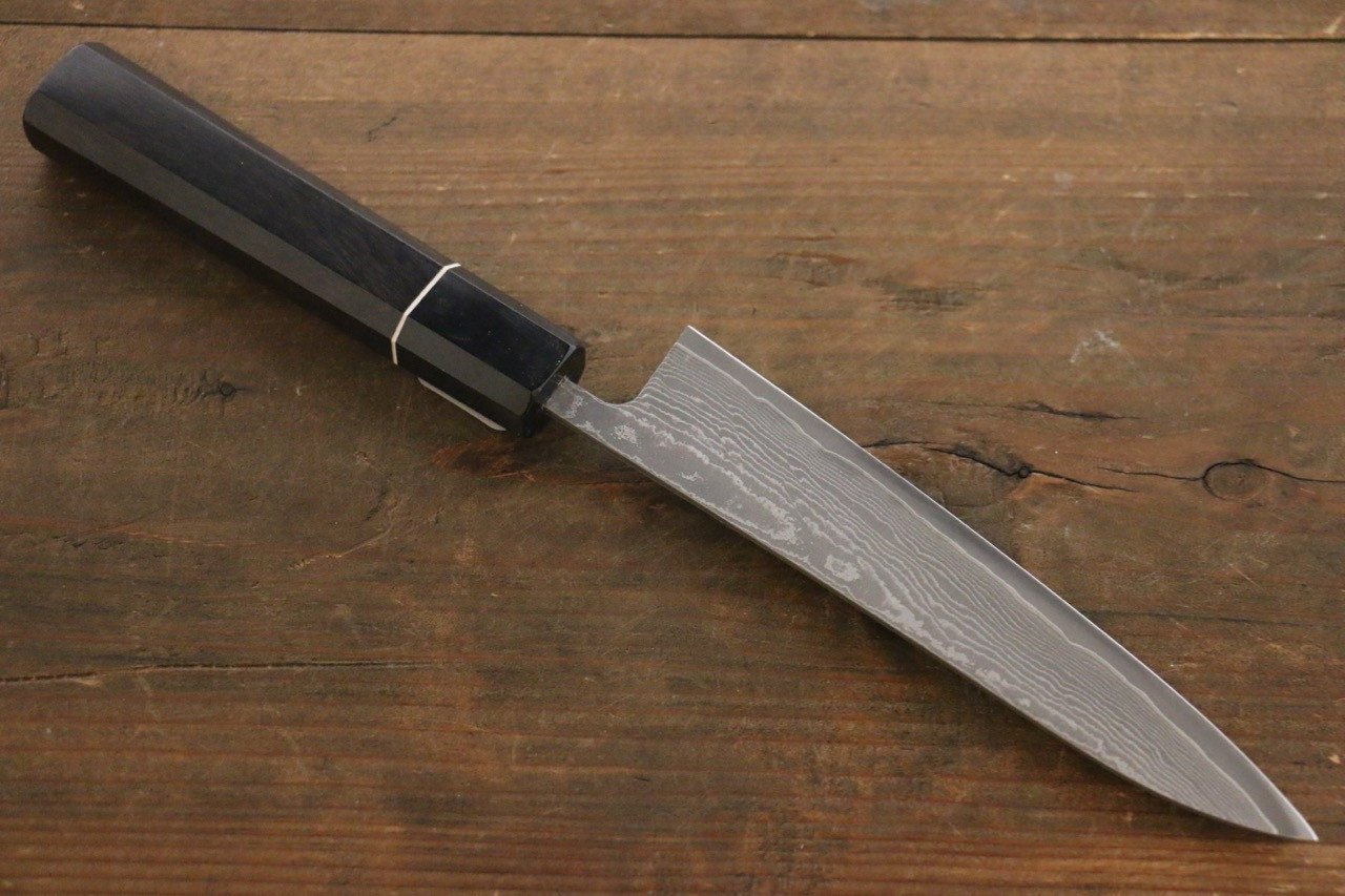 田中 誠貴 SG2 大馬士革紋 多用途小刀 150mm 黑檀握把 - 清助刃物