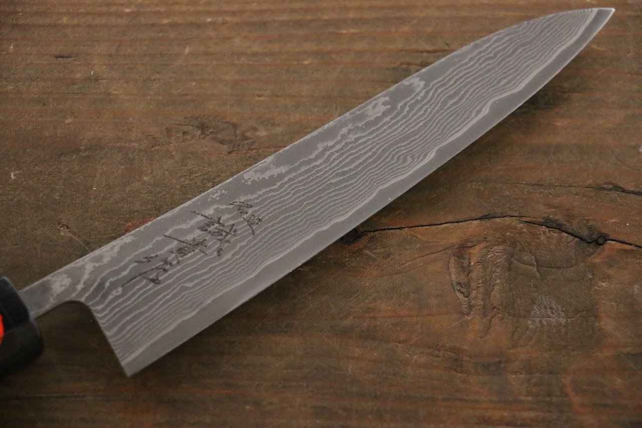 田中 誠貴 SG2 大馬士革紋 多用途小刀 150mm 黑檀握把 - 清助刃物