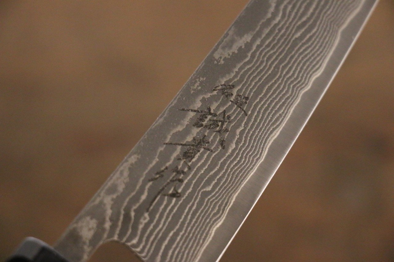 田中 誠貴 SG2 大馬士革紋 多用途小刀 150mm 黑檀握把 - 清助刃物
