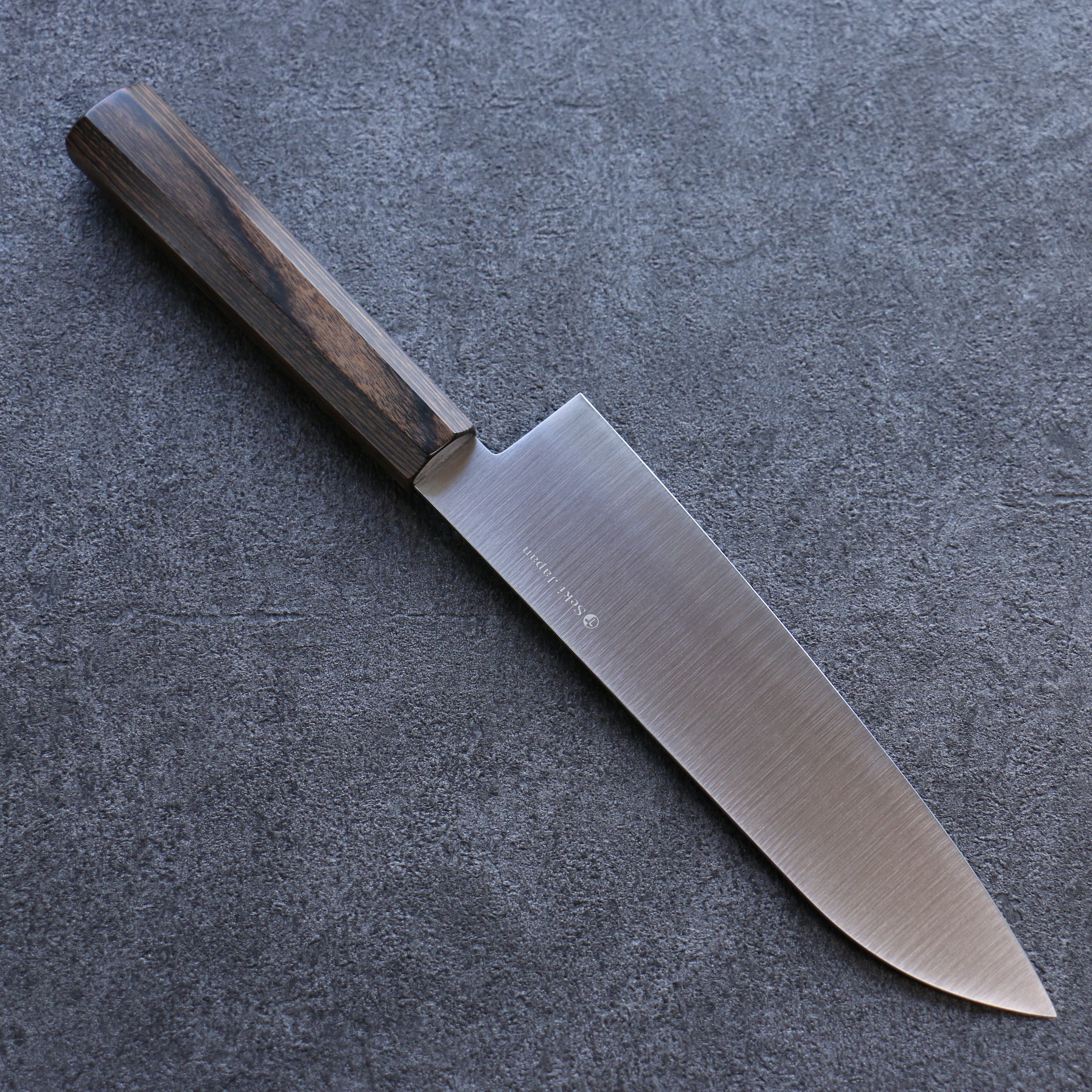 兼常 一途 VG10 三德刀 180mm 茶色合成木 握把 - 清助刃物