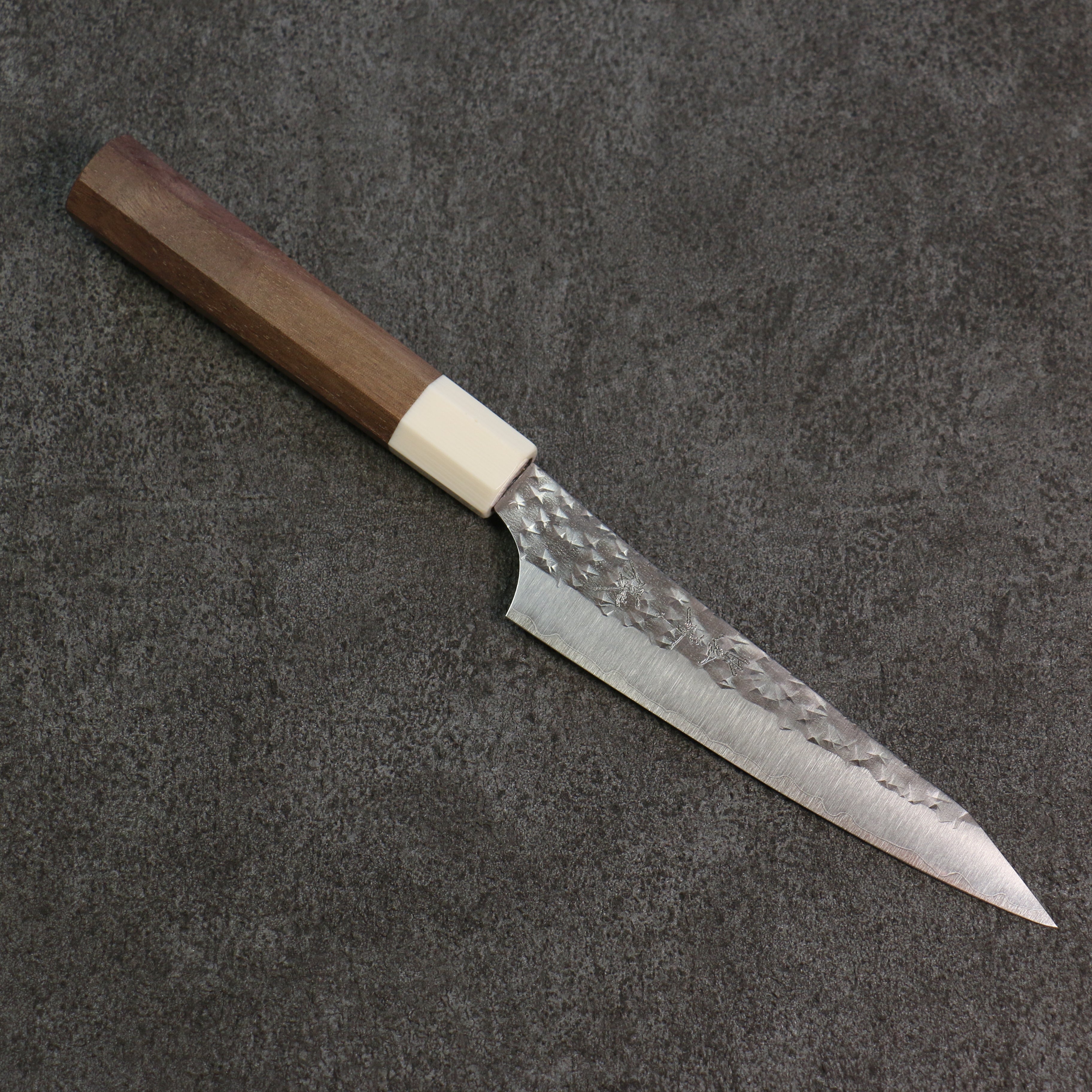 黑崎 優 閃光 銳 SG2 鎚目 多用途小刀 130mm 核桃木 握把 - 清助刃物