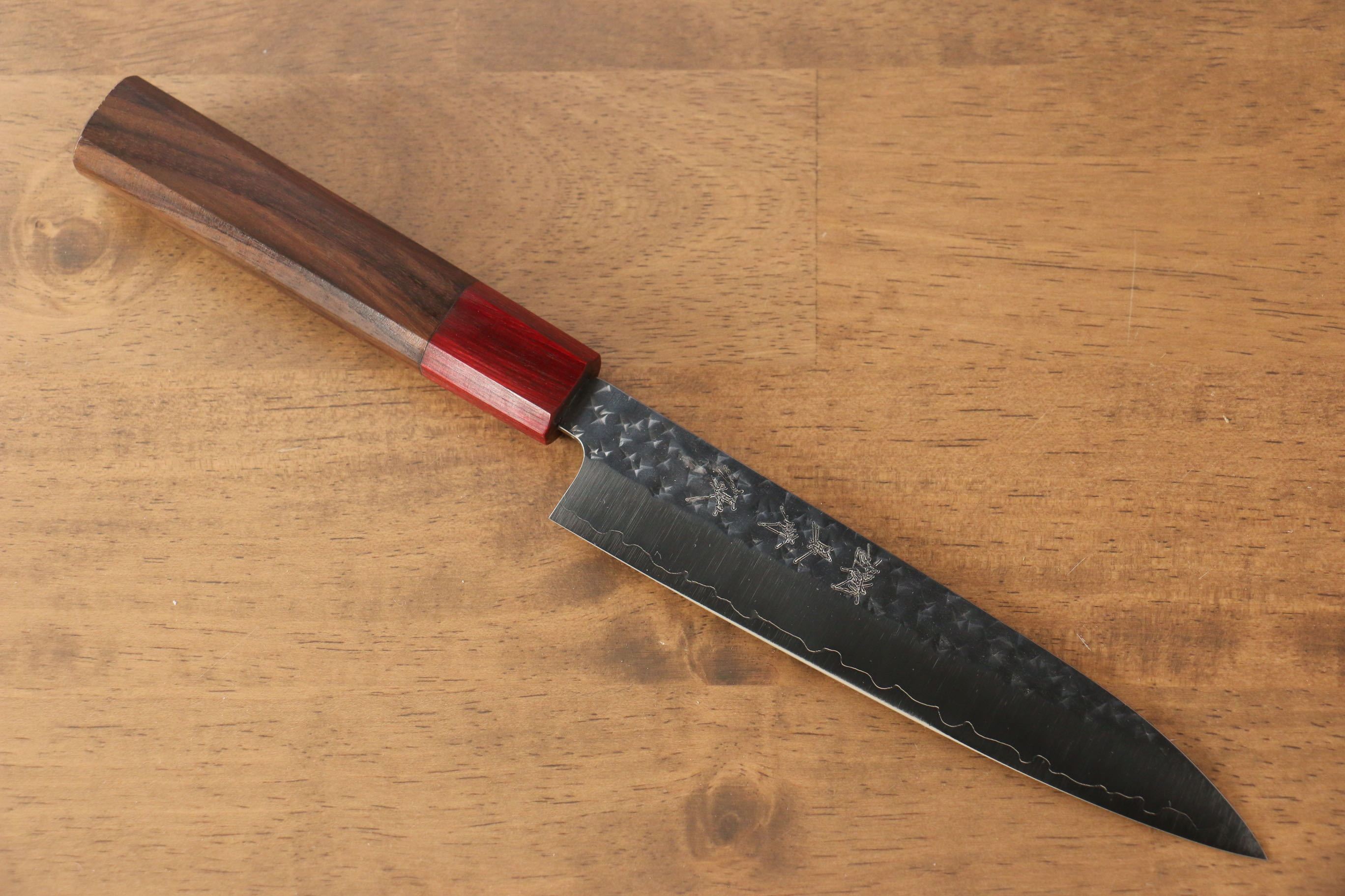 黑崎 優 閃光 SG2 鎚目 多用途小刀 150mm 紫檀木 握把 - 清助刃物