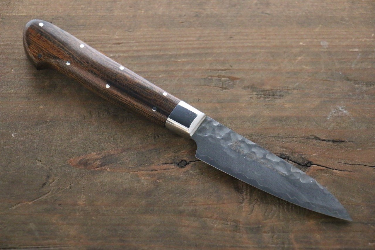 堺 孝行 VG10 33層 大馬士革紋 多用途小刀 80mm 沙漠鐵木(杉原型) 握把 - 清助刃物