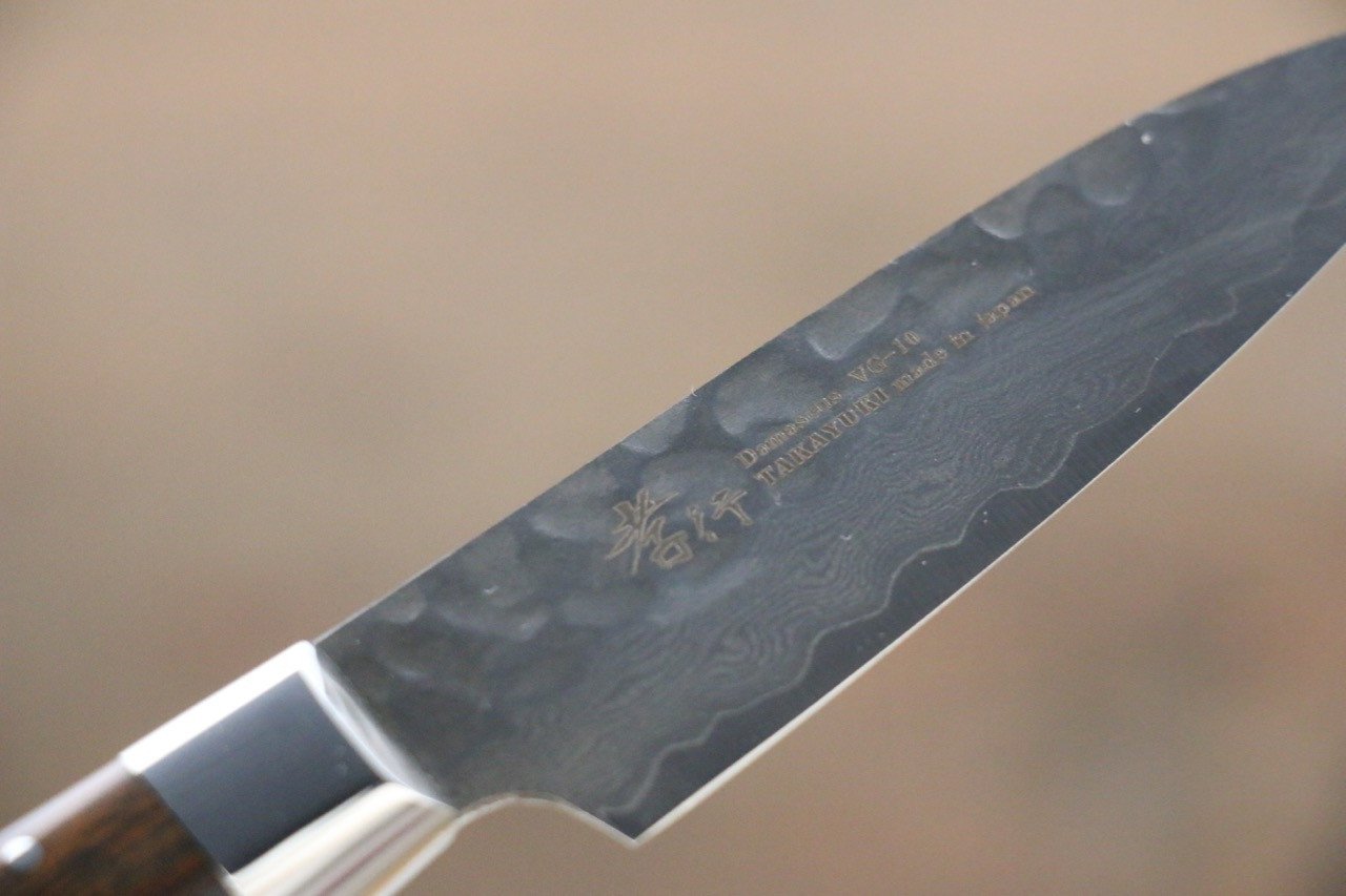 堺 孝行 VG10 33層 大馬士革紋 多用途小刀 80mm 沙漠鐵木(杉原型) 握把 - 清助刃物